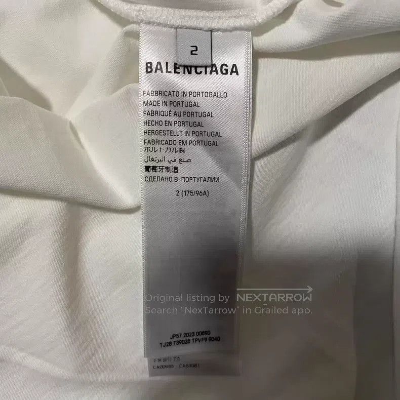 Balenciaga Balenciaga Embroidered Reversed Letter Logo Short Sleeve T Size US M / EU 48-50 / 2 - 5 Thumbnail