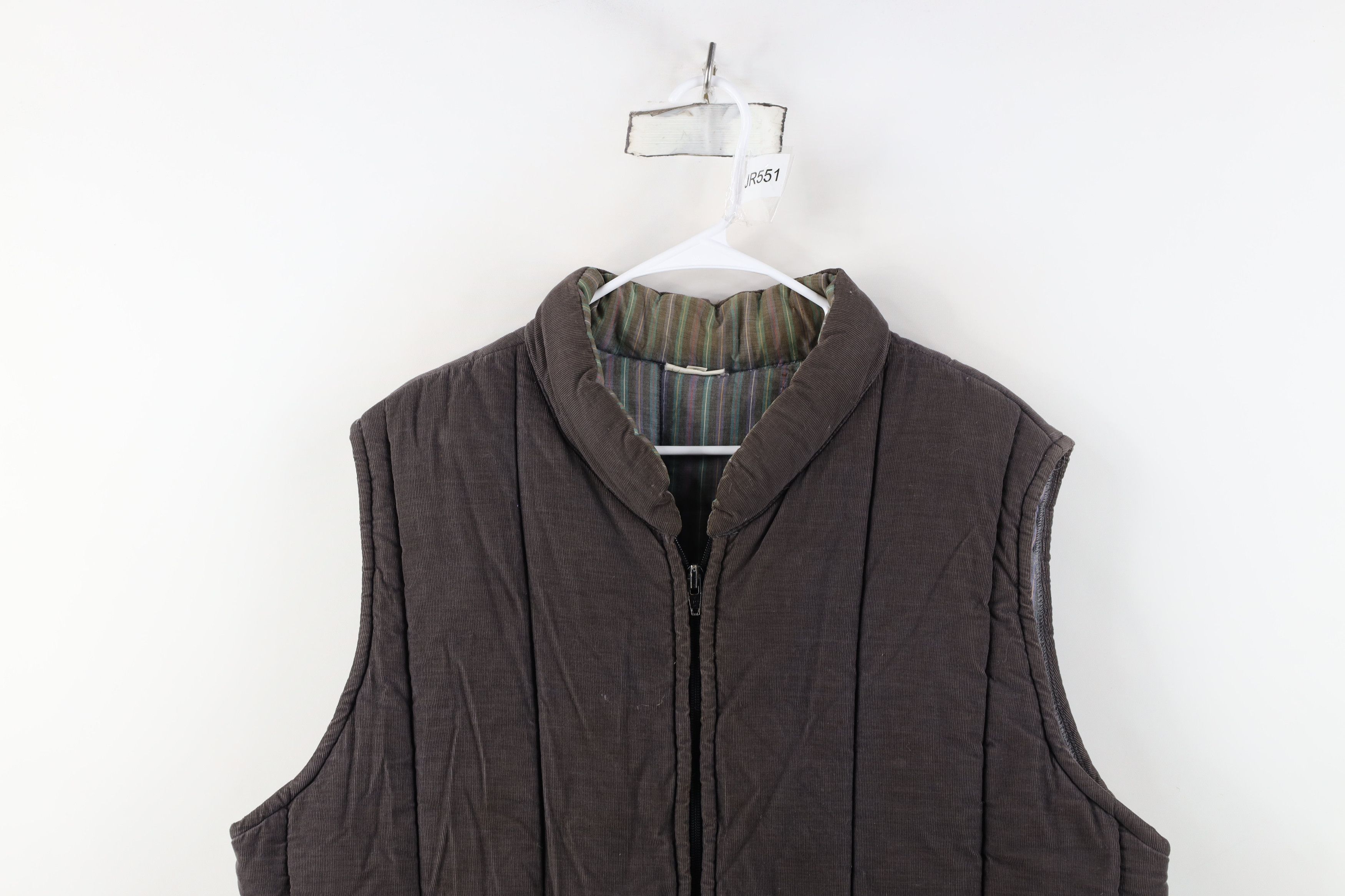 Vintage Vintage 70s 80s Streetwear Blank Corduroy Puffer Vest Jacket Size US XL / EU 56 / 4 - 2 Thumbnail