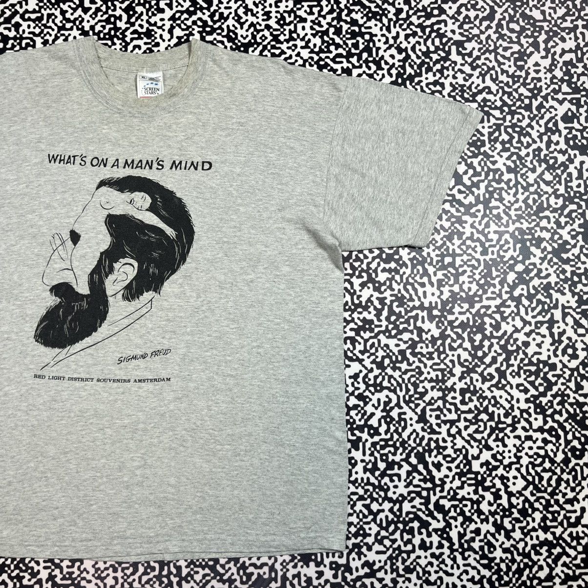 Vintage Vintage 90s Sigmund Freud Whats On Mans Mind T-shirt Size US XL / EU 56 / 4 - 3 Thumbnail