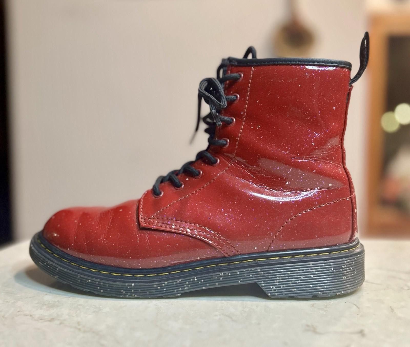 Dr. Martens 1460 Pascal Glitter Boots Red Women’s US 6