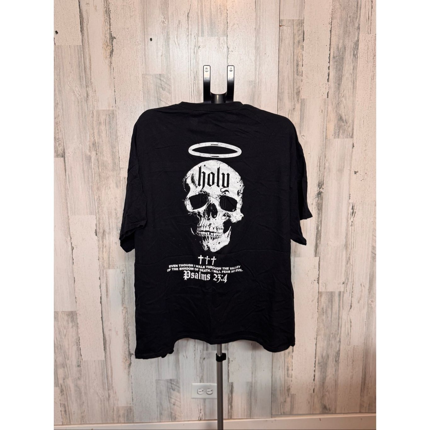 Other VLLA Holy Skull Psalm 23:4 Graphic Tee | Oversized Christian Streetwear T-Shirt – Size 4XL Size US XXL / EU 58 / 5 - 5 Thumbnail