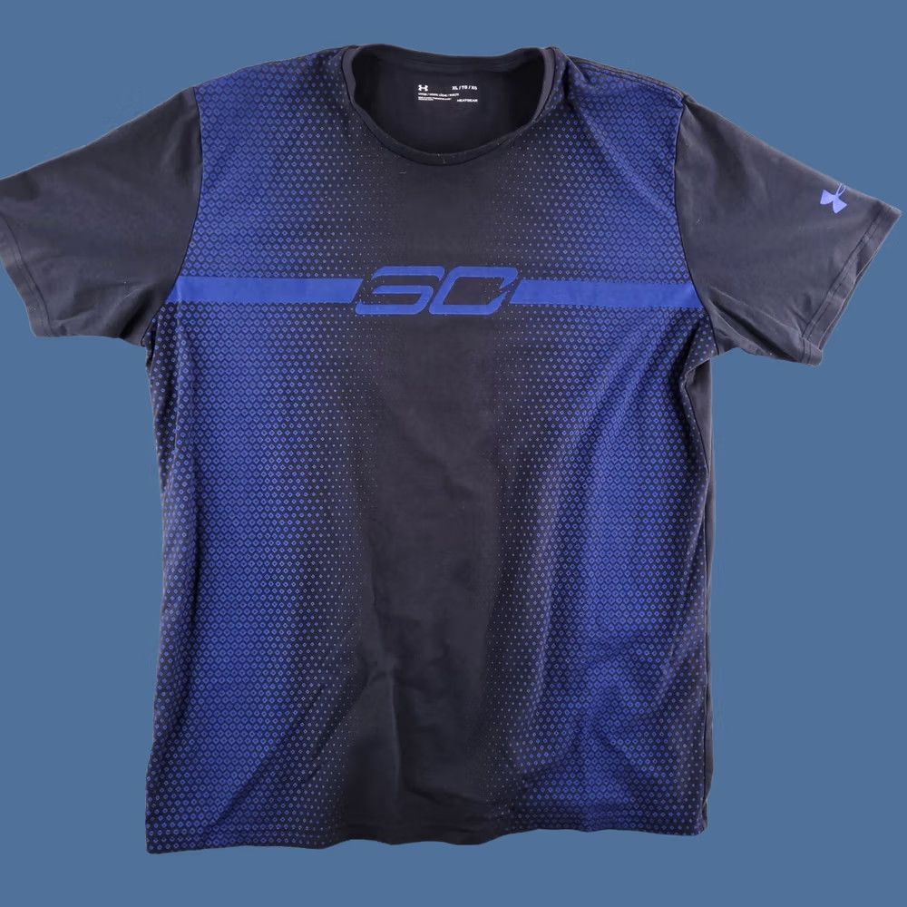 Under Armour Under Armour Curry T Shirt Mens XL Black Blue Short Sleeve SC Stephen Basketball Sports Size US XL / EU 56 / 4 - 1 Thumbnail