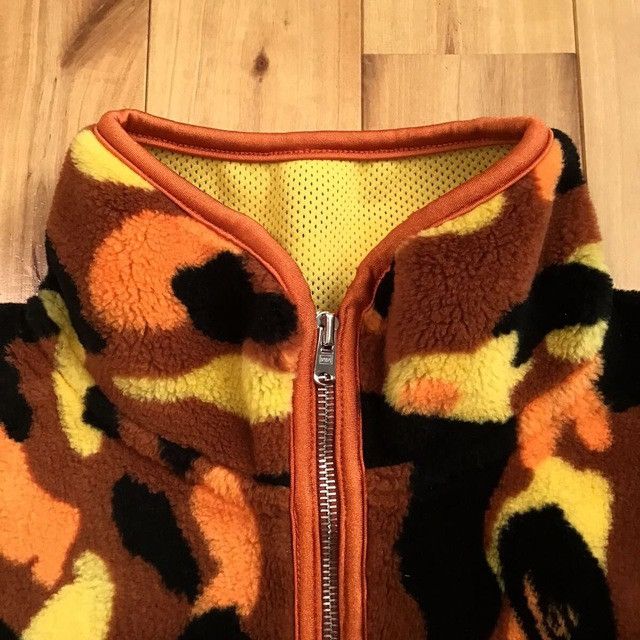 Bape × Nigo 🔥Vintage🔥 BAPE Orange camo boa jacket a bathing ape NIGO Size US S / EU 44-46 / 1 - 4 Thumbnail