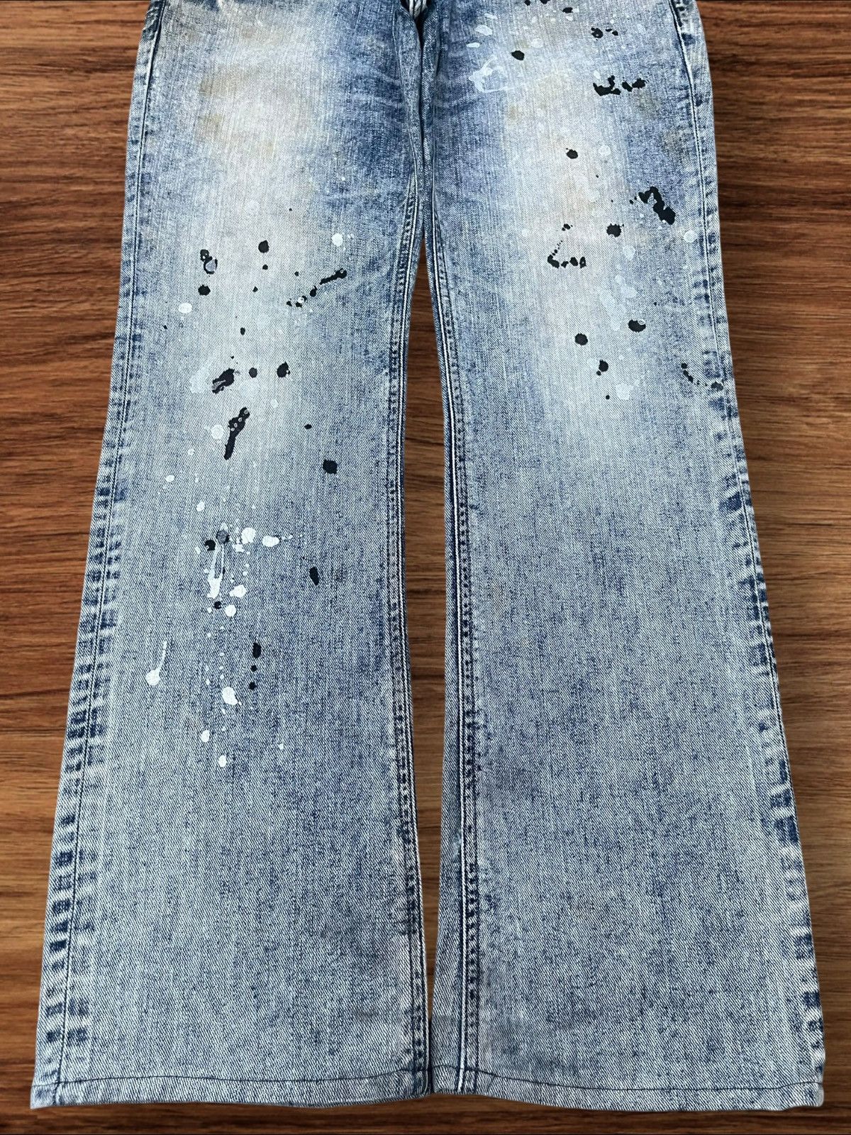 Edwin × Japanese Brand Vintage Japanese Brand Acid Washed Paint Splattered Jeans Size 32" / US 10 / IT 46 - 6 Thumbnail