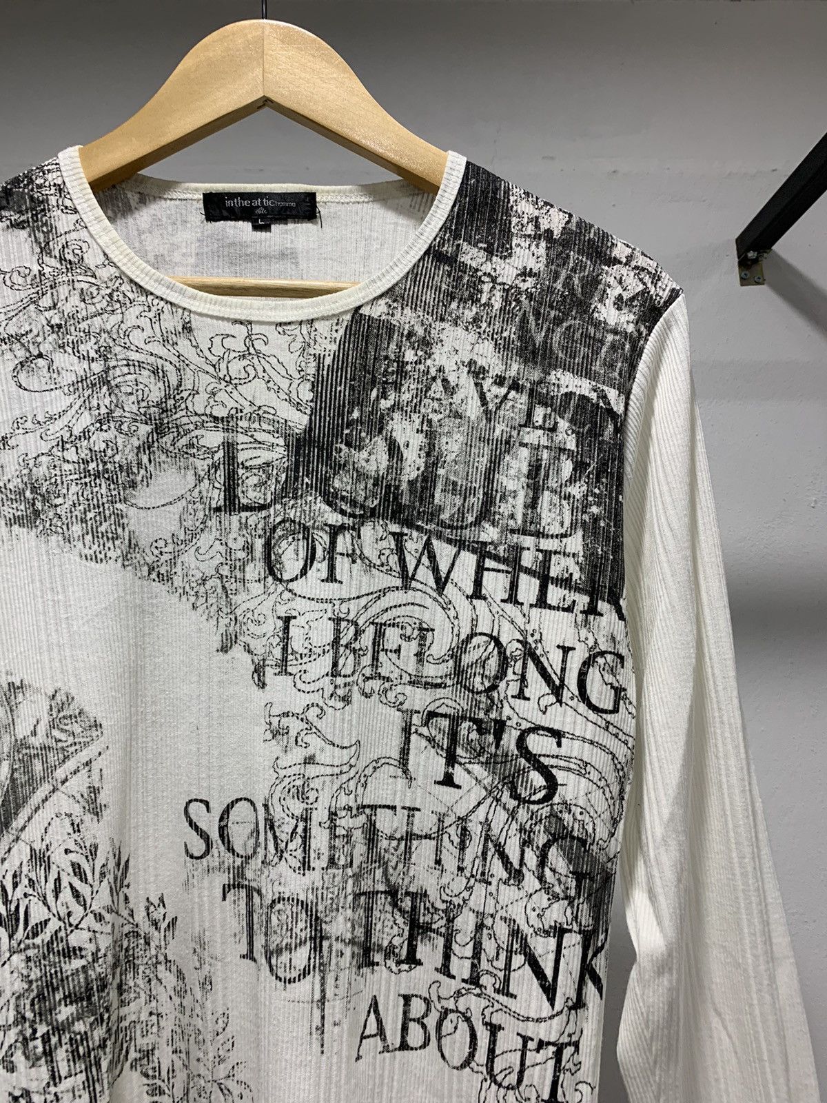 Hysteric Glamour In the Attic Poem Punk Printed Pleated Knit Size US M / EU 48-50 / 2 - 5 Thumbnail