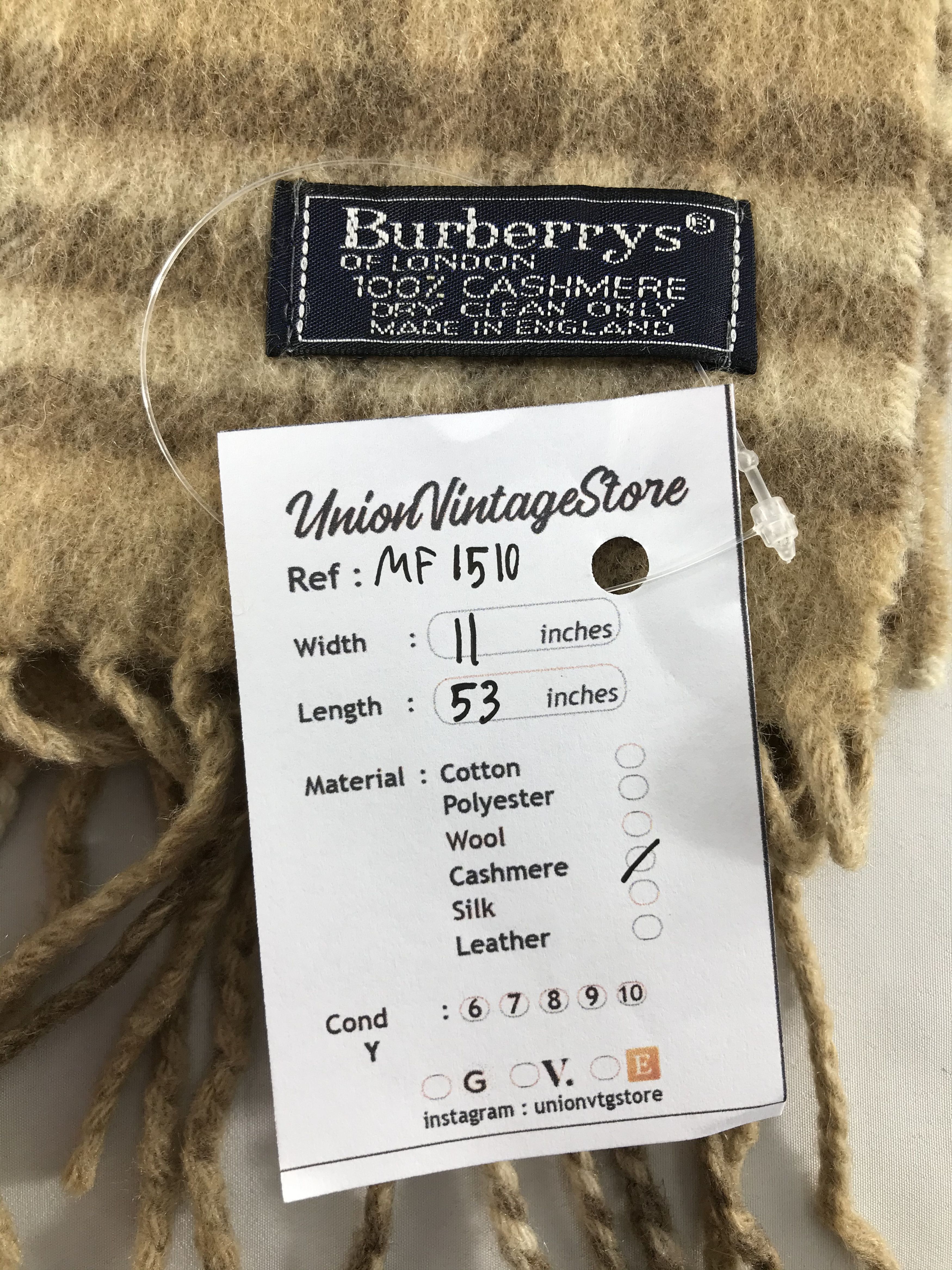 Burberry Vintage Burberry Scarf/Muffler/Neckwear MF1510 Size ONE SIZE - 5 Thumbnail