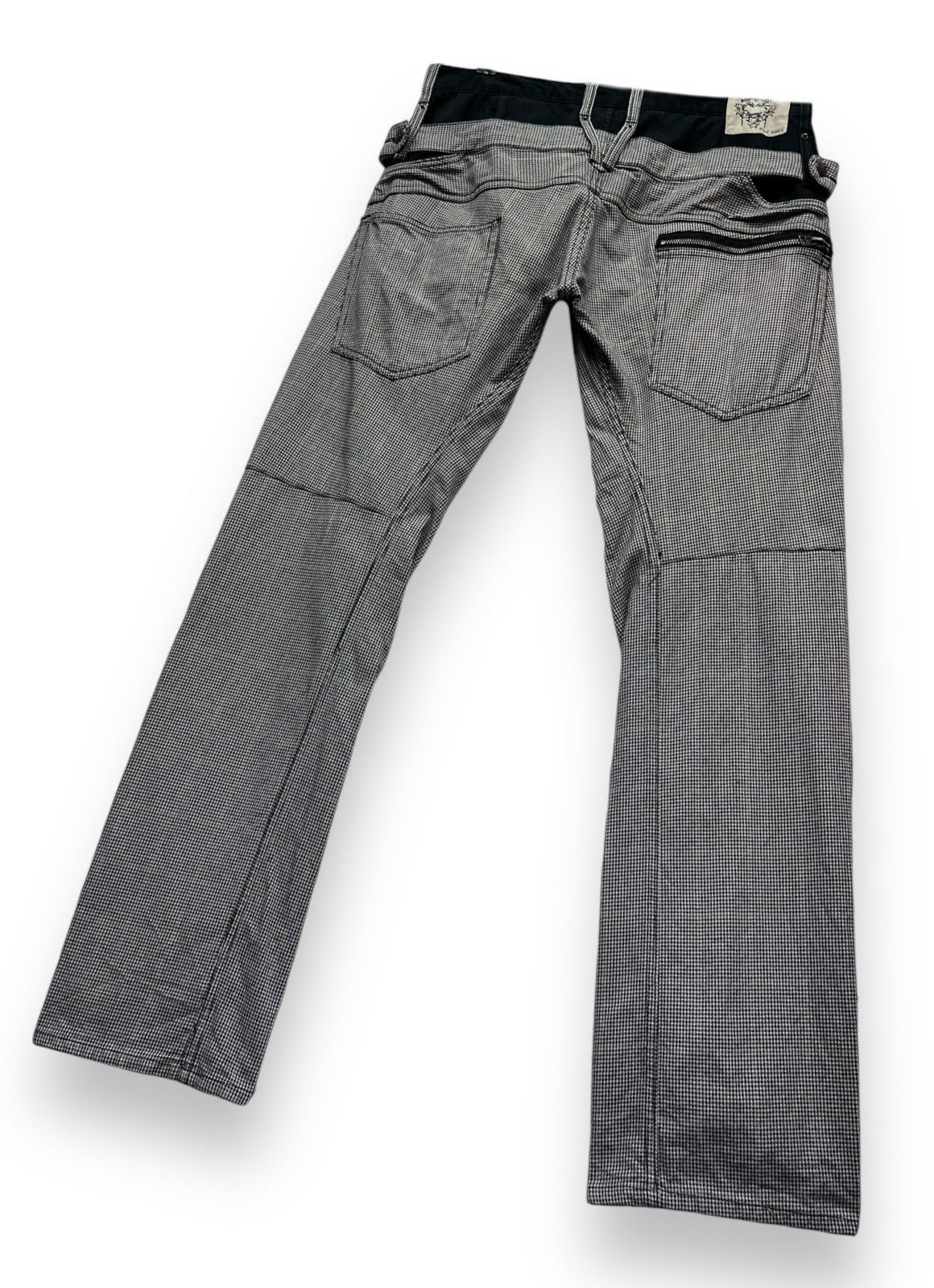 Roots 🔥ROOTTHREE Punk 2 Tone Double Waist Houndstooth Check Pants Size US 32 / EU 48 - 7 Thumbnail