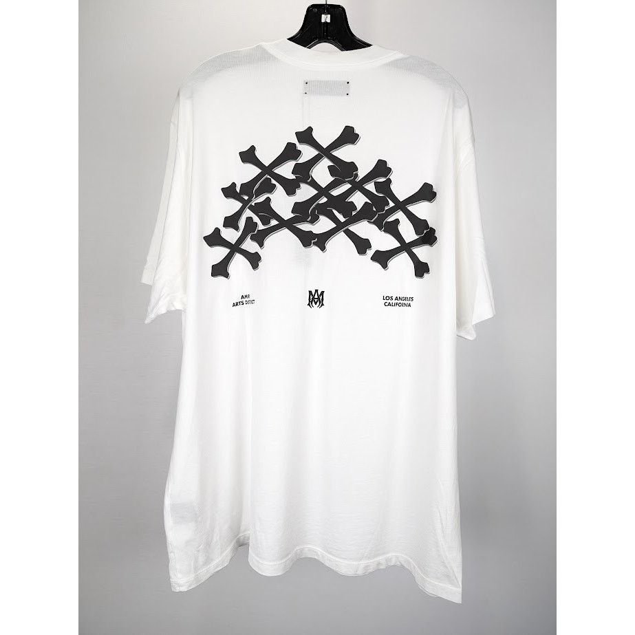 Amiri o1rshd1 Retail Exclusive Bones Tee Shirt in White Size US XXL / EU 58 / 5 - 1 Thumbnail