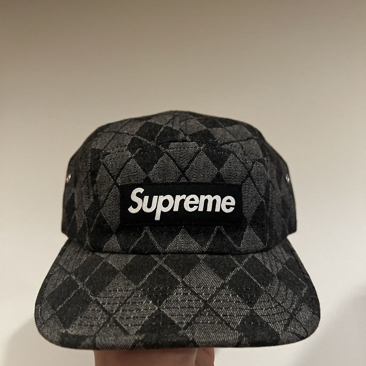 Supreme Supreme Denim Argyle Camp Cap Size ONE SIZE - 3 Thumbnail