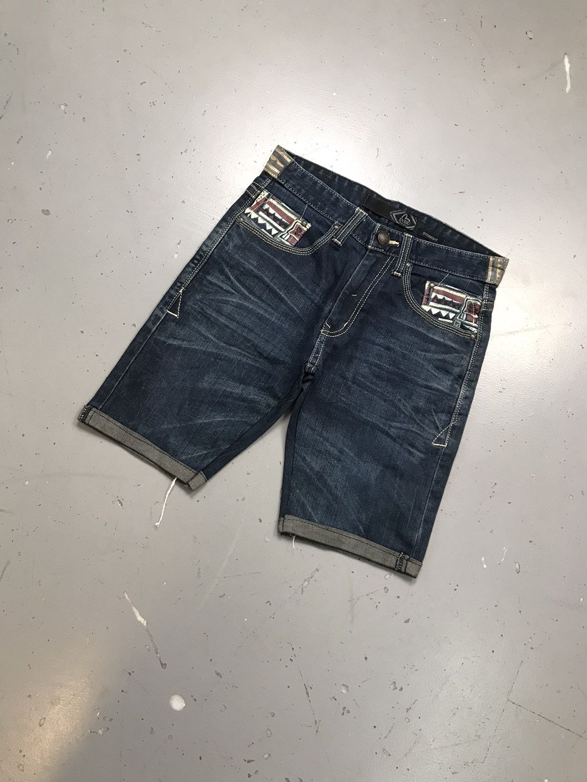 Japanese Brand Vintage Evisu inspired crazy patterns printed seagull short Size 29" - 3 Thumbnail