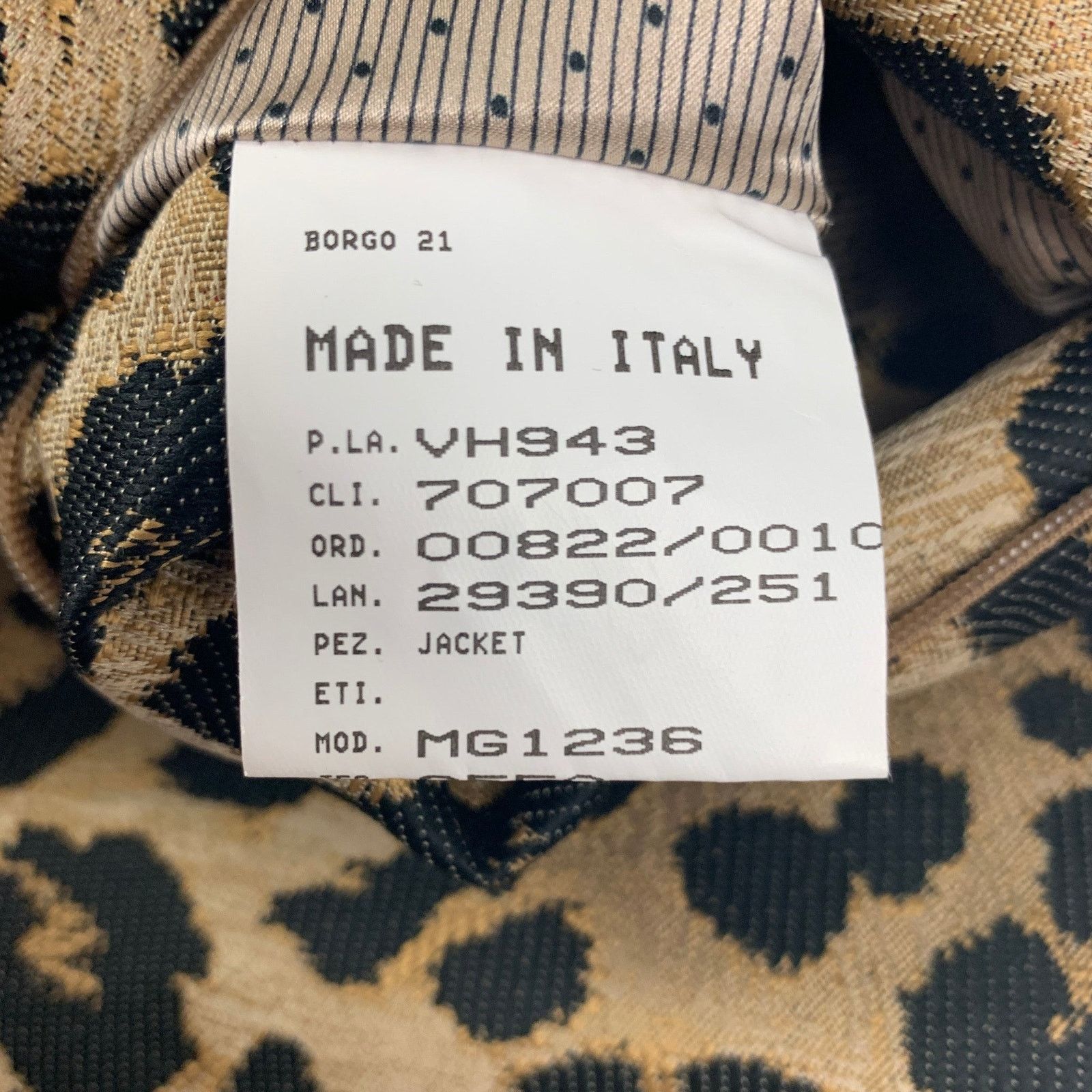 Giorgio Armani Tan Black Polyester Animal Print Jacquard Zip Up Jacket Size M / US 6-8 / IT 42-44 - 5 Thumbnail