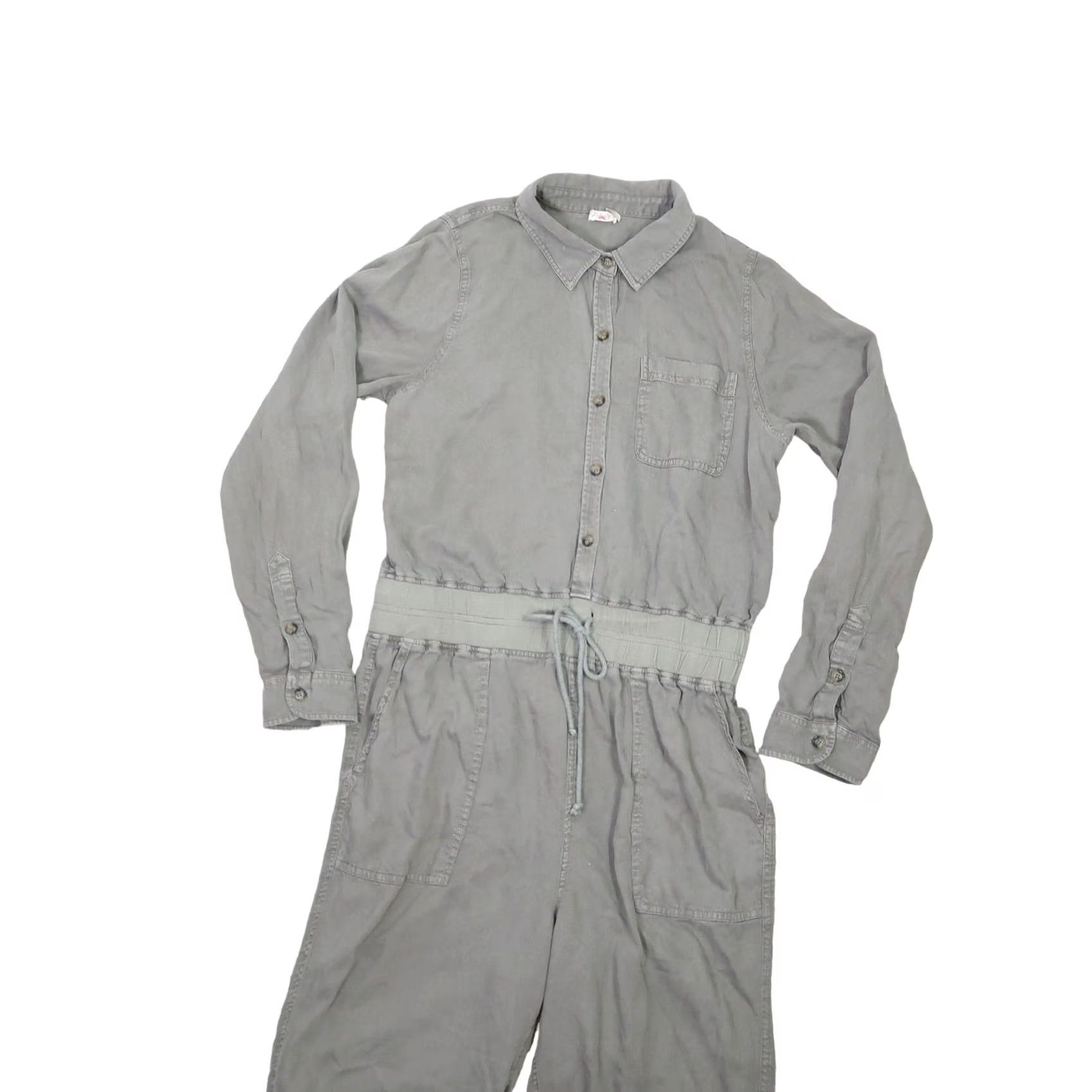 Faherty Faherty Arlie Day Jumpsuit Medium Surplus Green Long Sleeve Size M / US 6-8 / IT 42-44 - 6 Thumbnail