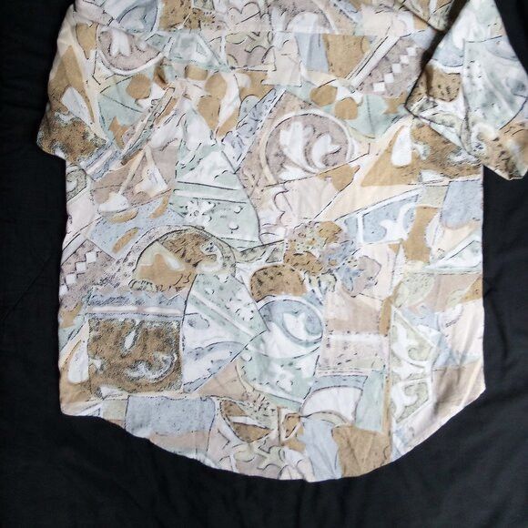 Other Vintage Maxx FM Abstract Geometric Button Shirt Size US M / EU 48-50 / 2 - 6 Thumbnail