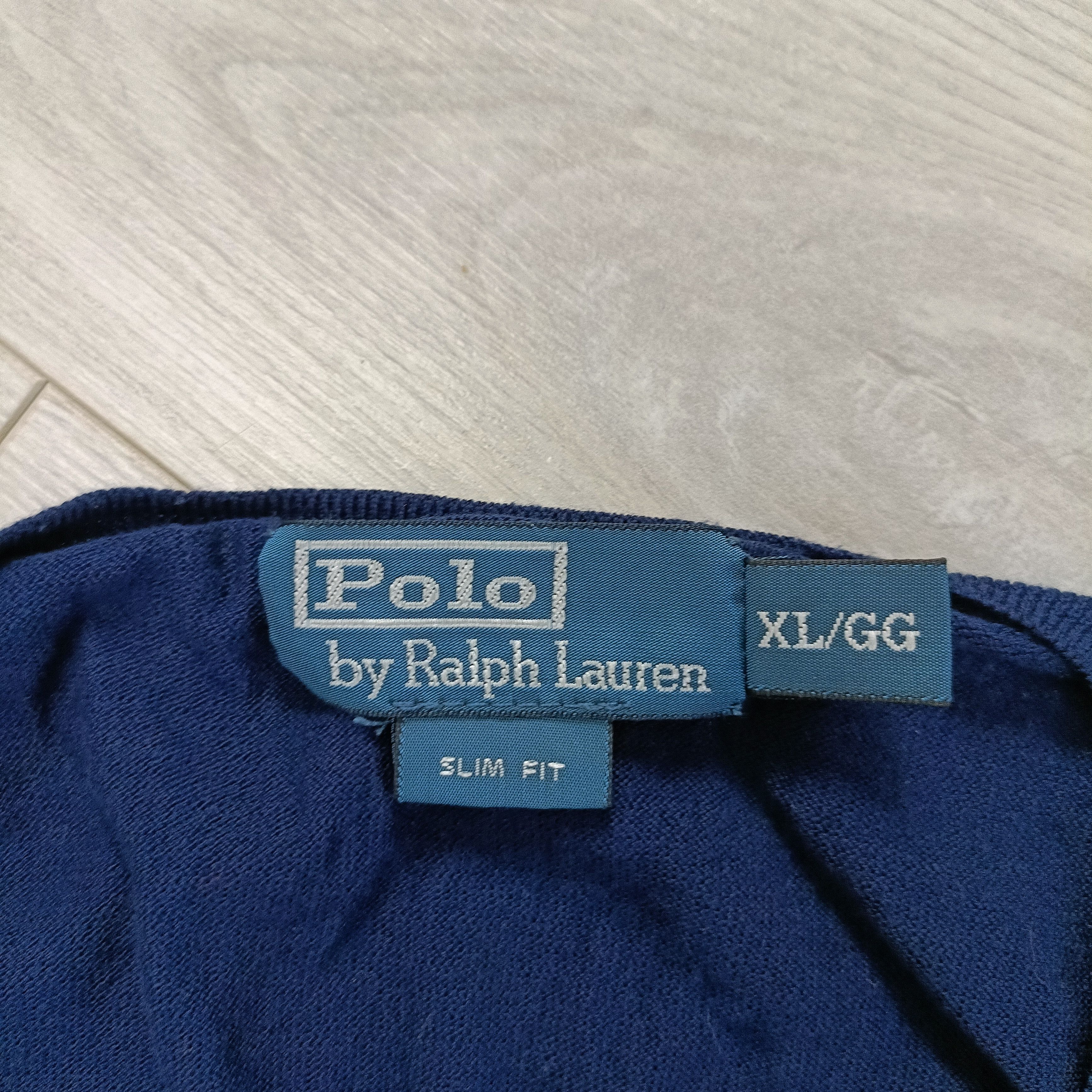 Polo Ralph Lauren Men's Navy Pima Cotton Sweater Pullover ! Size US M / EU 48-50 / 2 - 3 Thumbnail