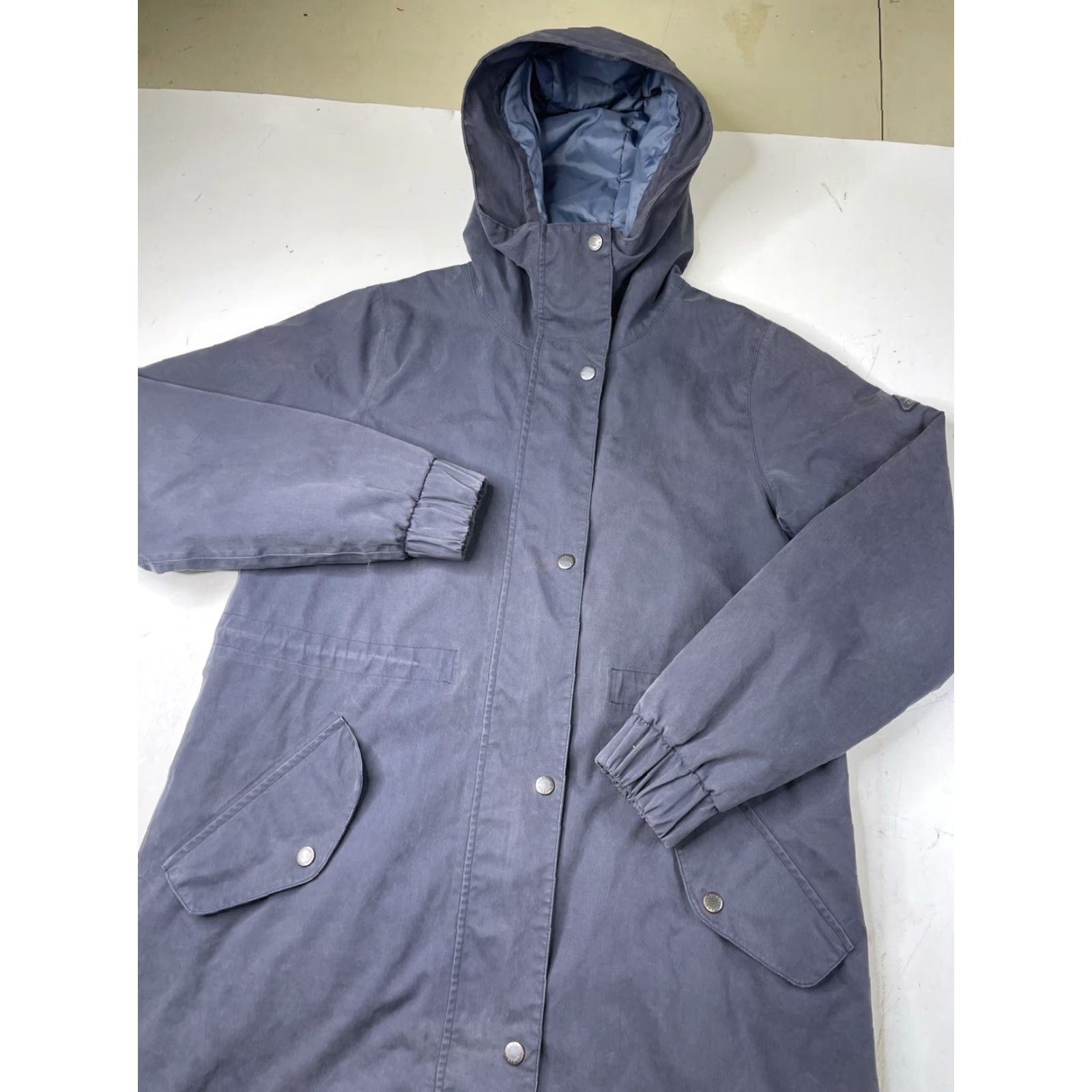 Barbour VINTAGE Barbour Jacket Blue Women Barbour Hauxley Parka Coat Insulated Waterproof Windproof All Seasons Full Zip Pockets 6 US 6 Size M / US 6-8 / IT 42-44 - 2 Thumbnail