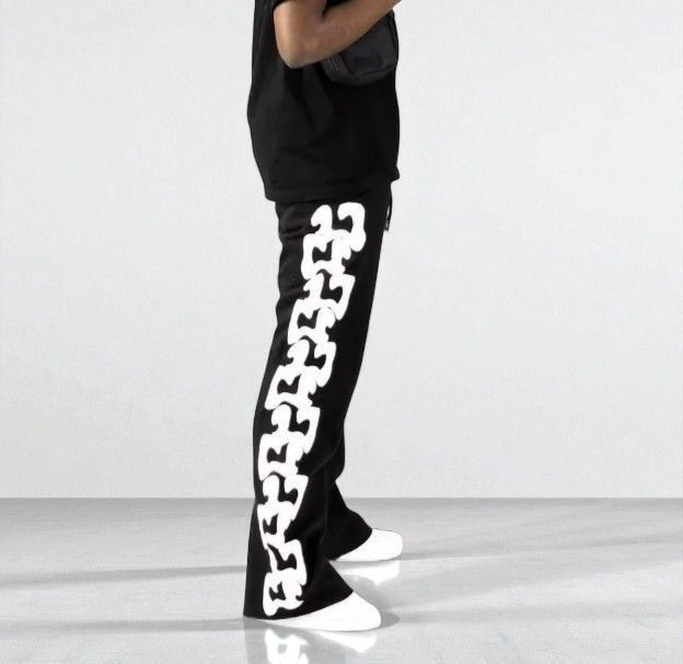 Other Y2K Letter Print Streetwear Sweatpants Size US 27 - 2 Thumbnail