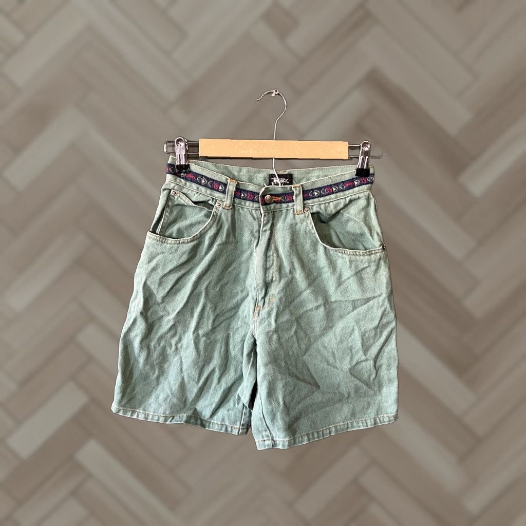 J Brand Jimmy’Z Brand Green Shorts Men’s 28 7” Inseam Camouflage Zip Pocket Button Logo/ Zipper Regular Chino Casual Grunge American Styles Mens Size US 28 / EU 44 - 1 Thumbnail