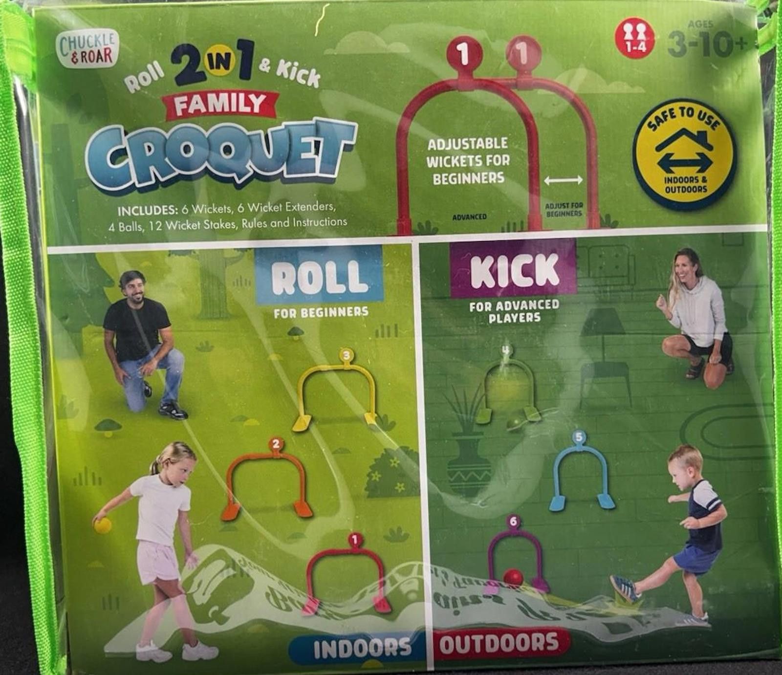 Other Chuckle & Roar 2 in 1 Family Croquet Indoor/Outdoor Adjustab Size ONE SIZE - 2 Thumbnail