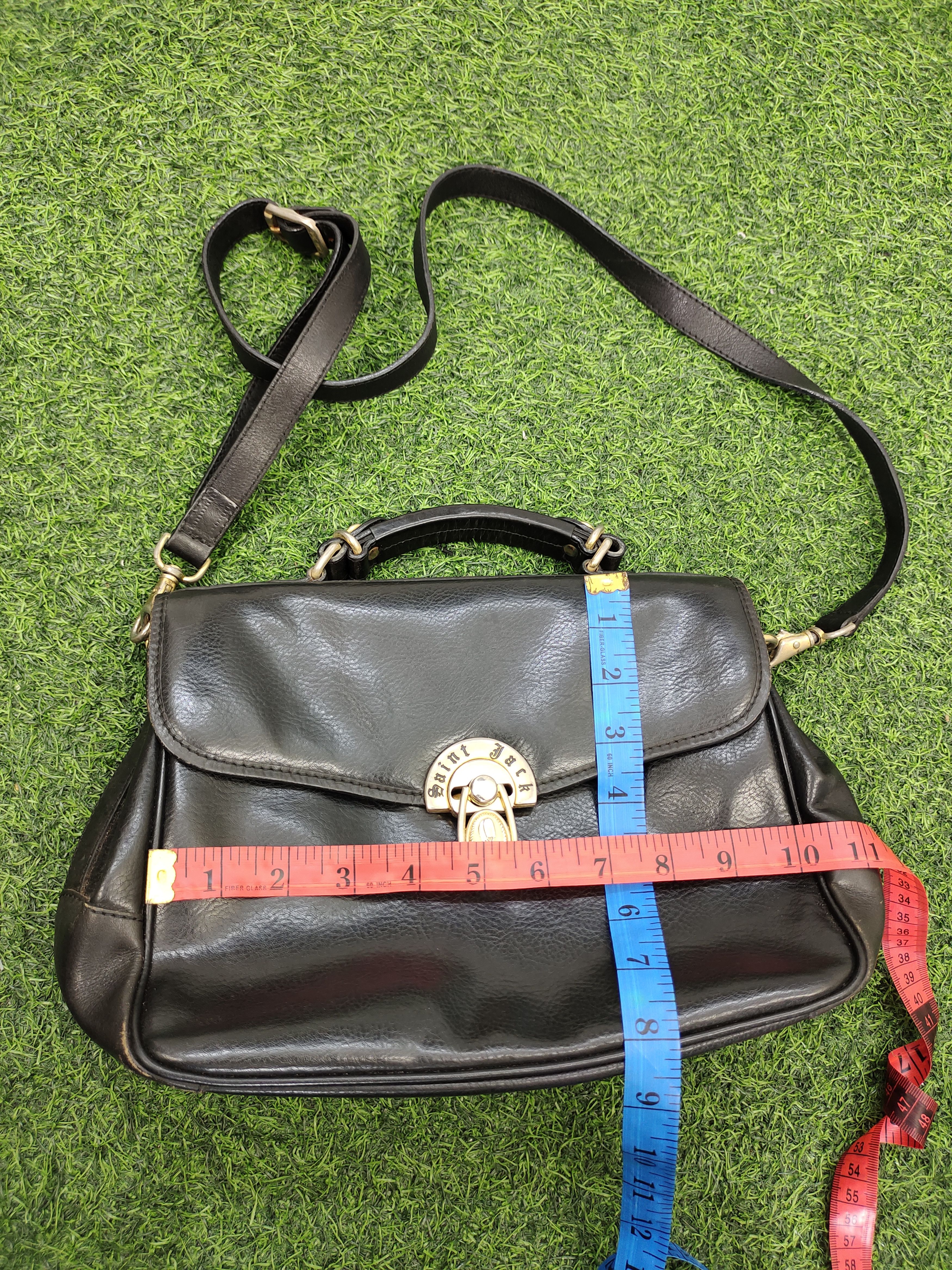 Hysteric Glamour Vintage 80s Saint Jack Patina Leather Shoulder Bag Size ONE SIZE - 16 Thumbnail