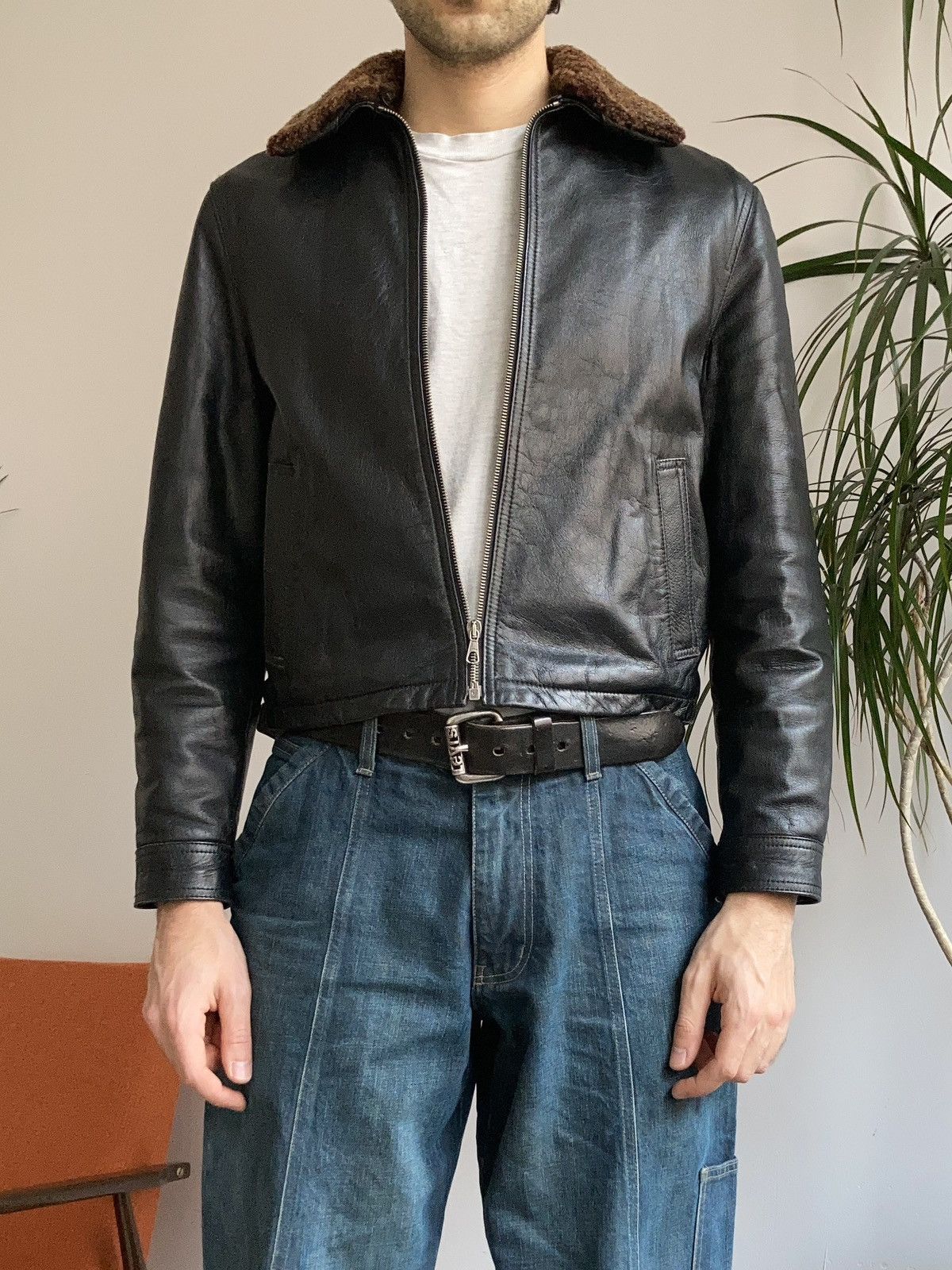 Archival Clothing × Emporio Armani × Leather Jacket Vintage