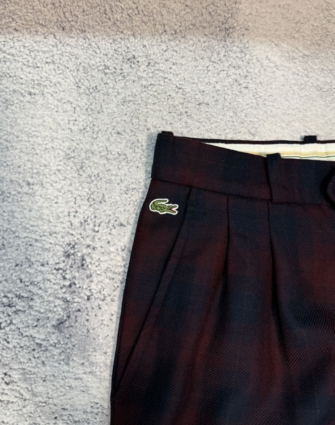 Lacoste Vintage Lacoste Pants Trousers Men Made In France Wool Plaid Size US 30 / EU 46 - 3 Thumbnail