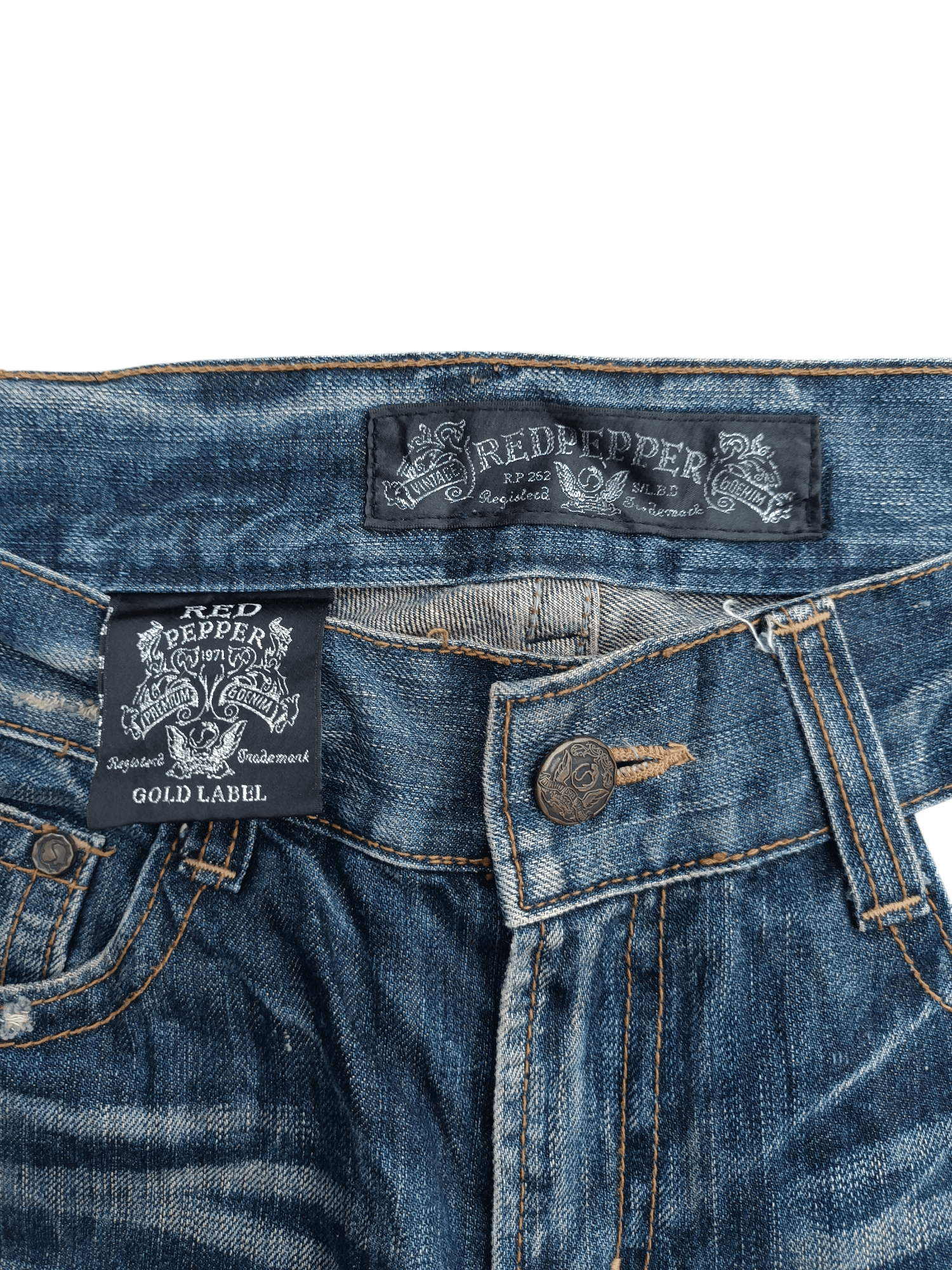 Chip & Pepper × Japanese Brand 🔥FYEE🔥Vintage Red Pepper Distressed Whiskers Denim Size US 32 / EU 48 - 17 Thumbnail