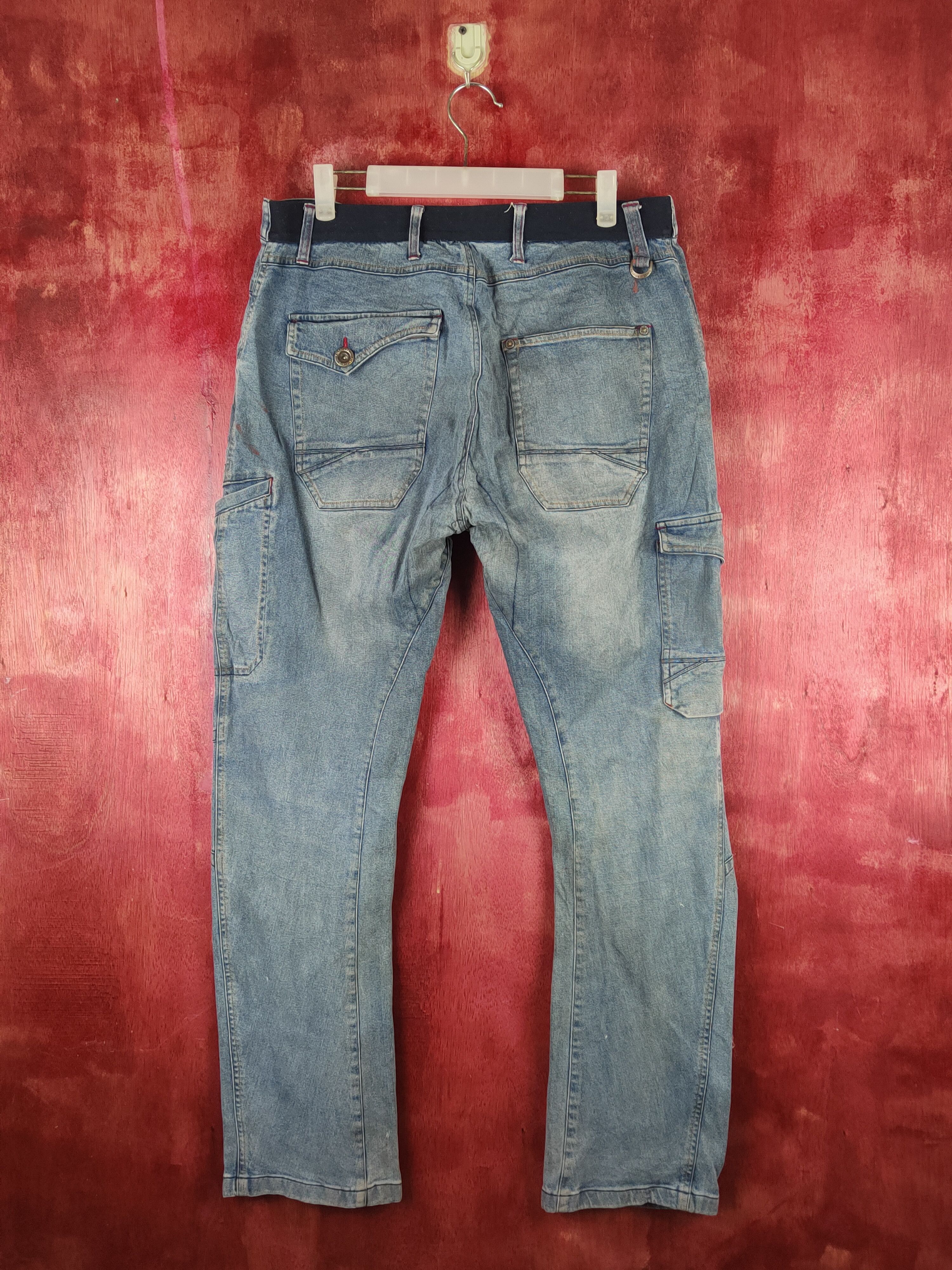 Japanese Brand FieldCore Dark Blue Faded Distressed Ripped Jeans #S2366 Size US 34 / EU 50 - 7 Thumbnail