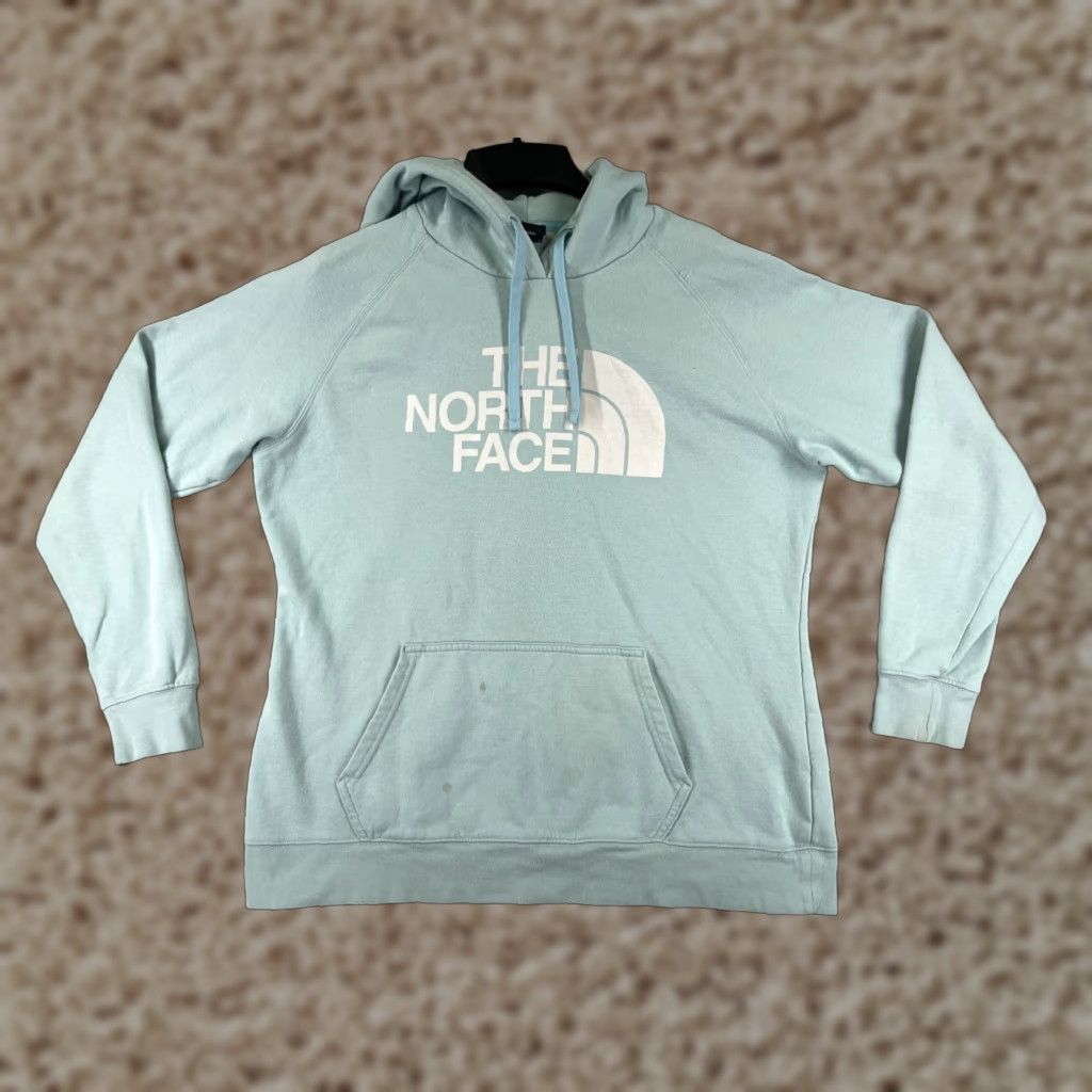The North Face The North Face Pullover Hoodie Womens XL Teal Cotton Kangaroo Pocket Activewear Size XL / US 12-14 / IT 48-50 - 1 Thumbnail
