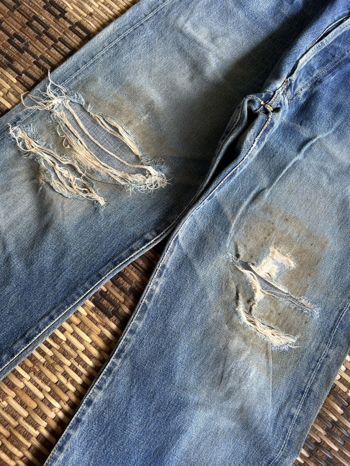 Japanese Brand × Kapital × Vintage Japanese Salvedge Vintage Distressed Denim Jeans Size US 29 - 20 Thumbnail