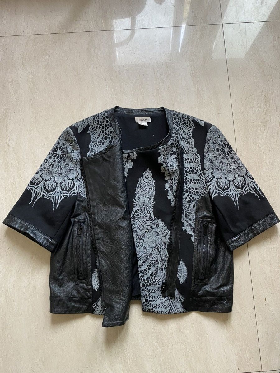 Helmut Lang Helmut lang lamb leather lace short sleeve jacket blazer Size L / US 10 / IT 46 - 3 Thumbnail