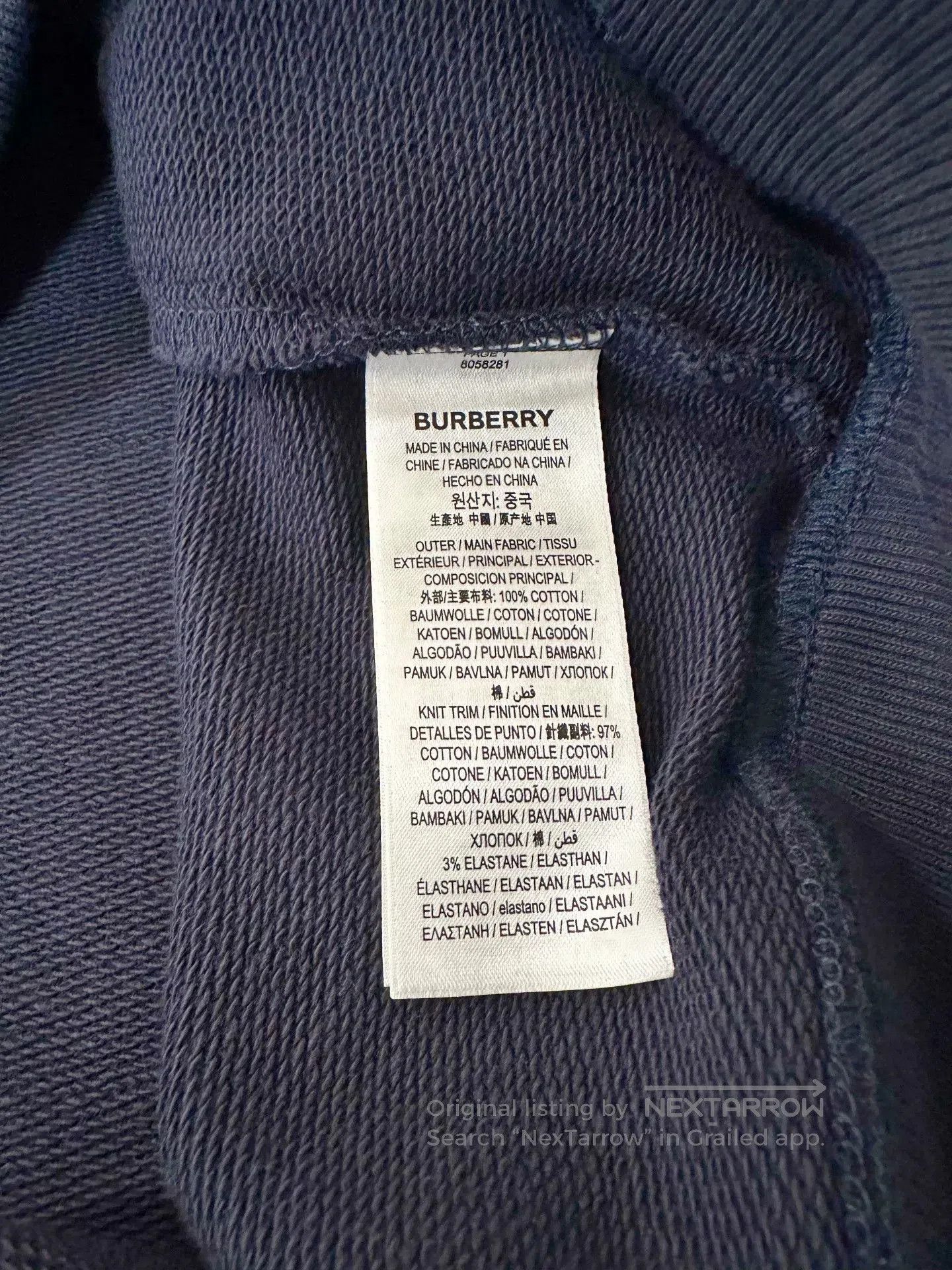 Burberry Burberry Navy Blue Sweatshirt. Size US XL / EU 56 / 4 - 6 Thumbnail