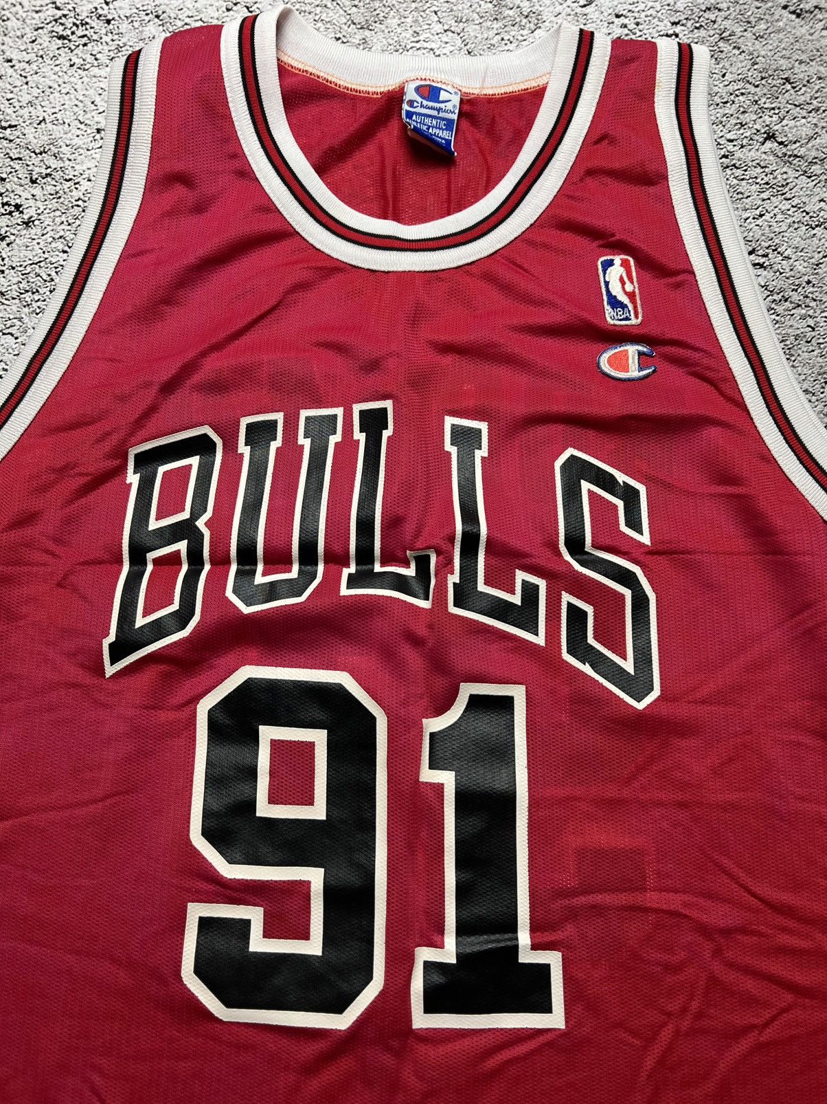 Champion VTG 90’s Chicago Bulls NBA Dennis Rodman champion jersey Size US L / EU 52-54 / 3 - 2 Thumbnail