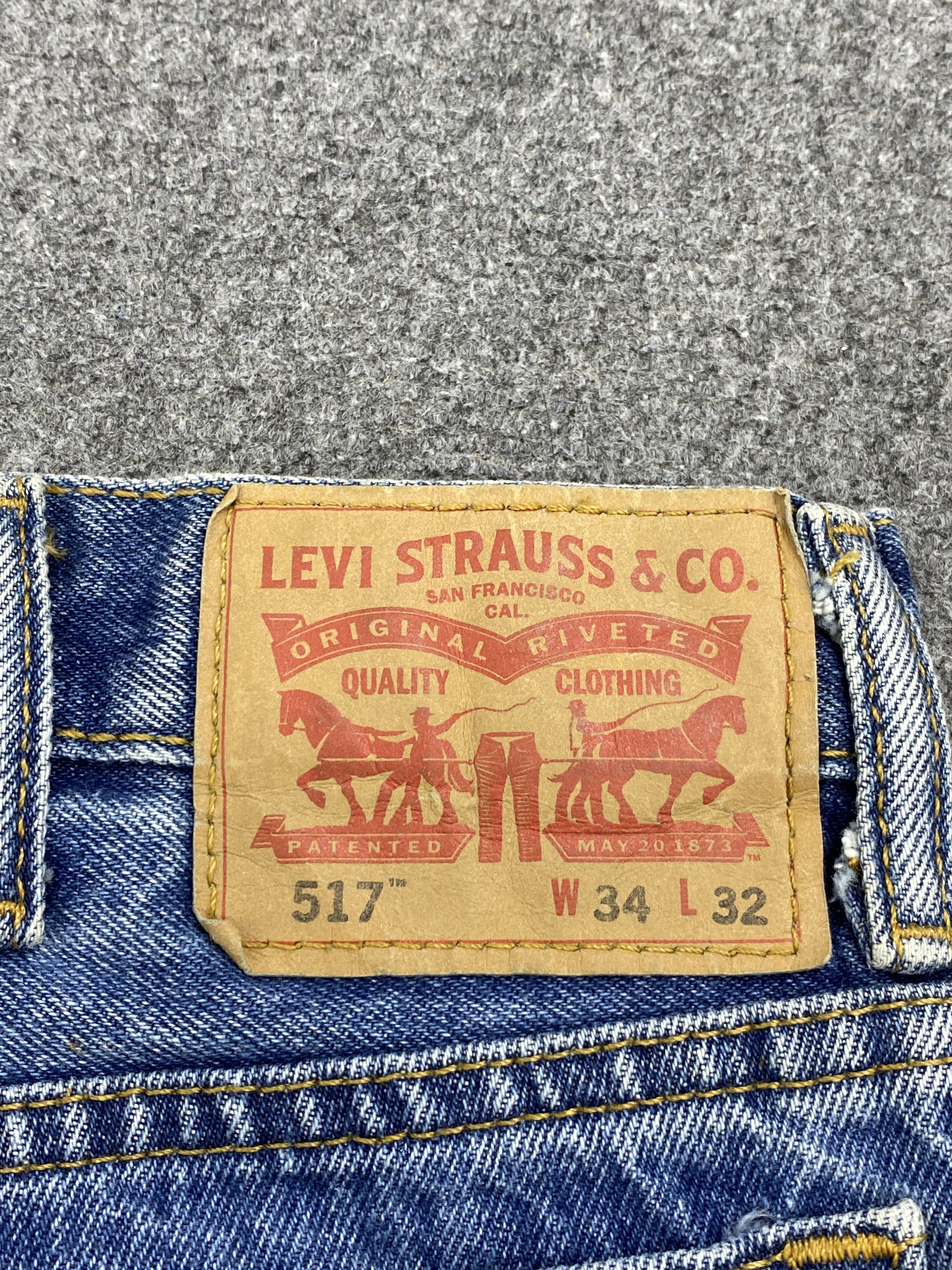 Flare Bootcut Vintage Levi's 517 Faded Blue Denim Jeans