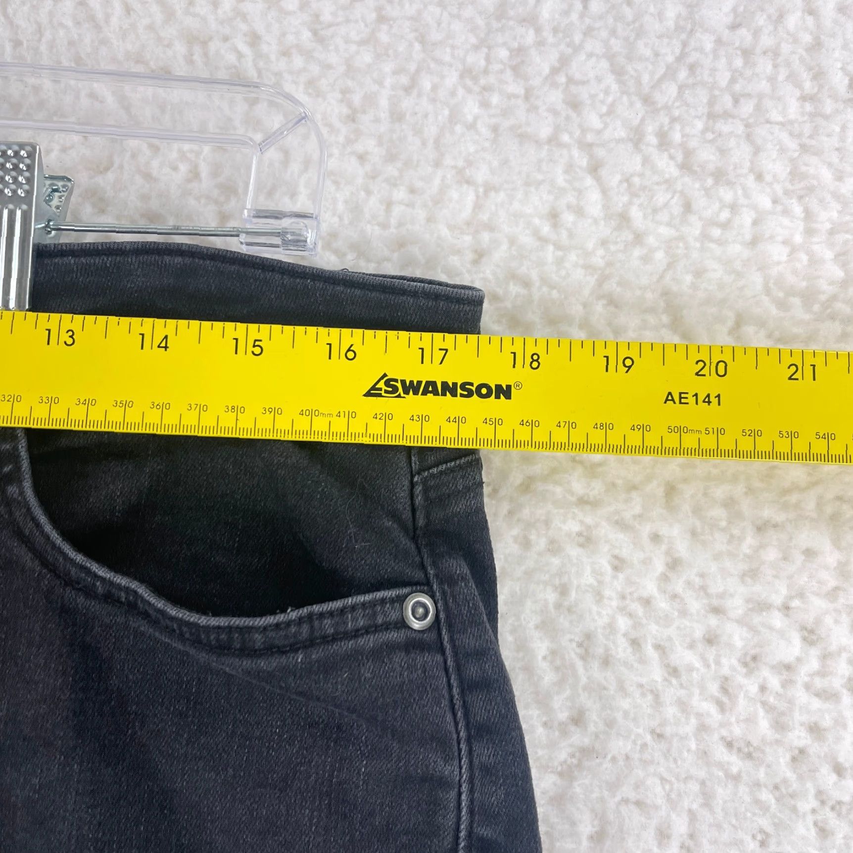 NYDJ NYDJ Jeans Womens Size 12 Black Denim Straight Leg Mid-Rise 5-Pocket Casual Regular 29in Inseam City USA Size 34" / US 12 / IT 48 - 6 Thumbnail
