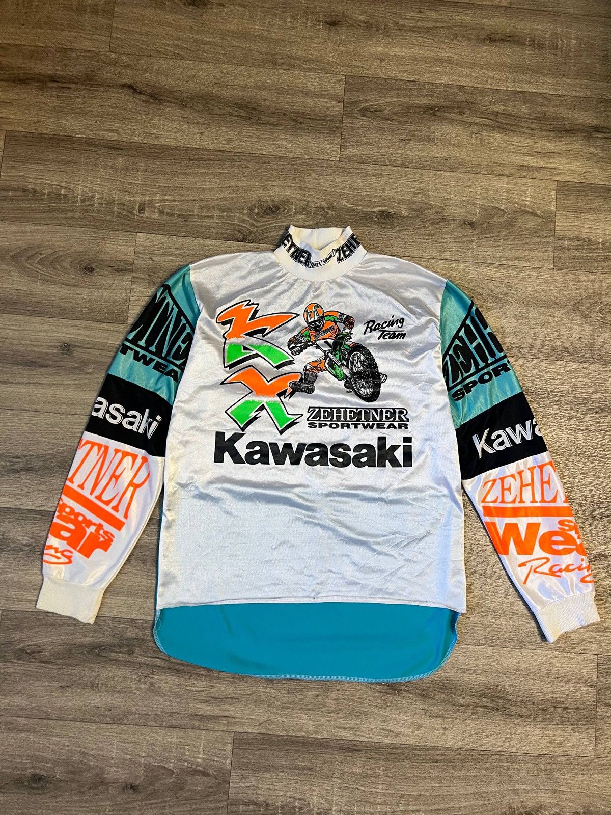 Vintage Moto long sleeve jersey Kawasaki vintage Size US S / EU 44-46 / 1 - 1 Thumbnail