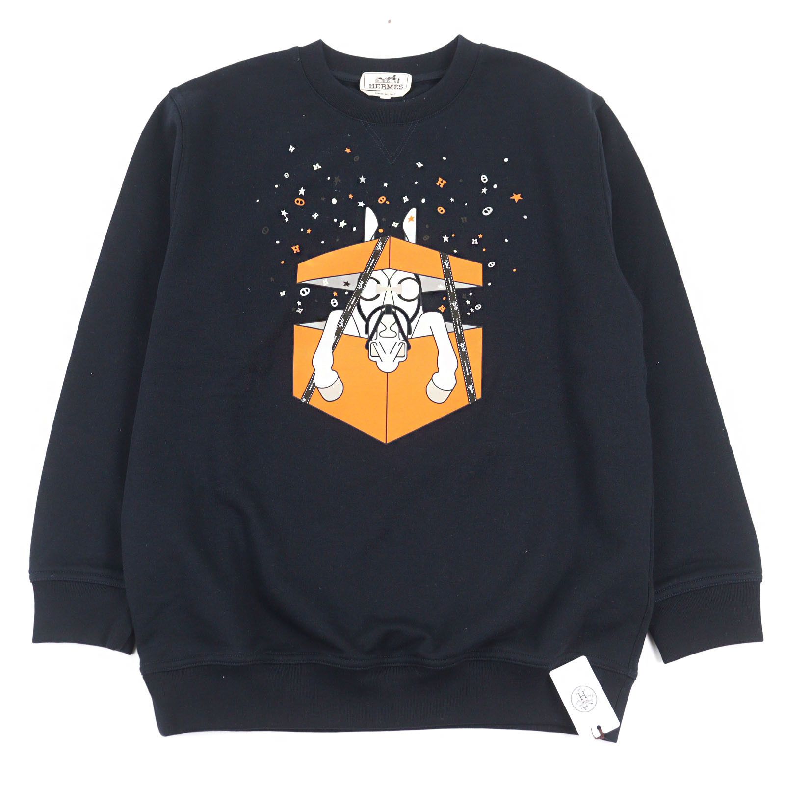 Hermes Hermes Hermes Boite Surprise H logo Chaine d'Ancre Sweatshirt Cotton Sweatshirts & Hoodies Size ONE SIZE - 1 Thumbnail