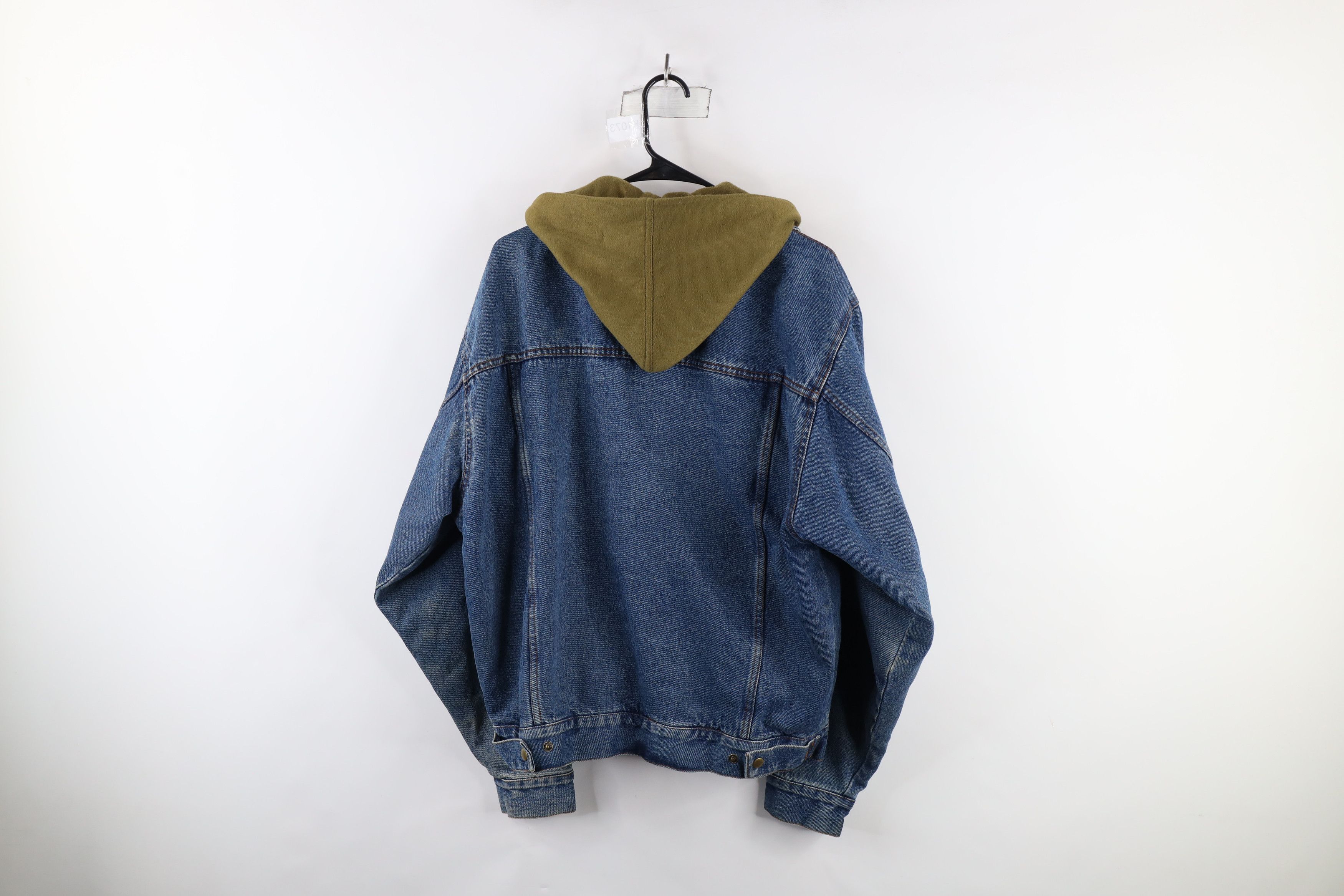 Vintage Vintage 90s Streetwear Hooded Denim Jean Trucker Jacket Size US M / EU 48-50 / 2 - 14 Thumbnail
