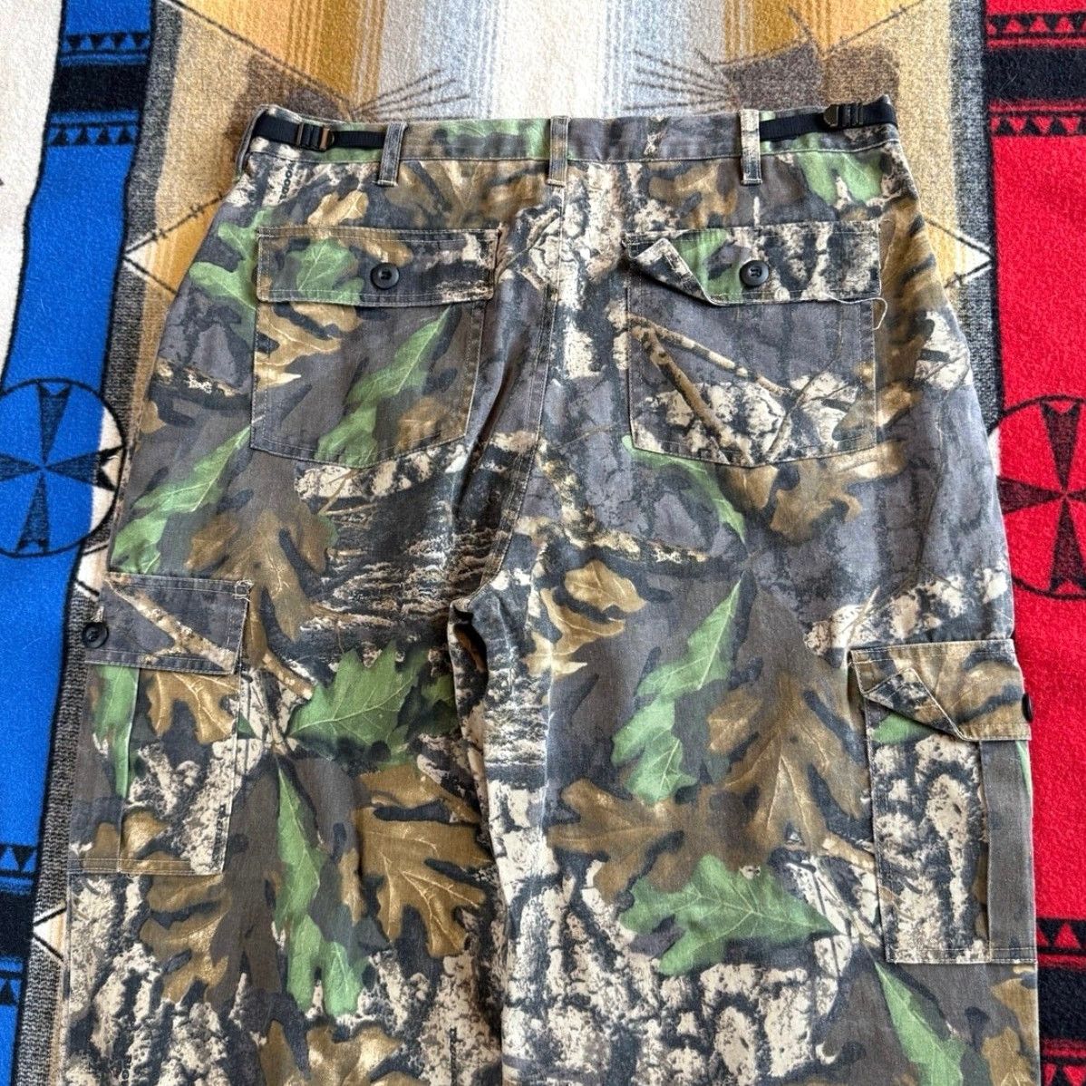 Jerzees VINTAGE Jerzees Cargo Pants Camouflage 90s Brown Regular Men Large 36x32 Inseam 32 Army Camouflage Cargo Pants Size US 33 - 7 Thumbnail