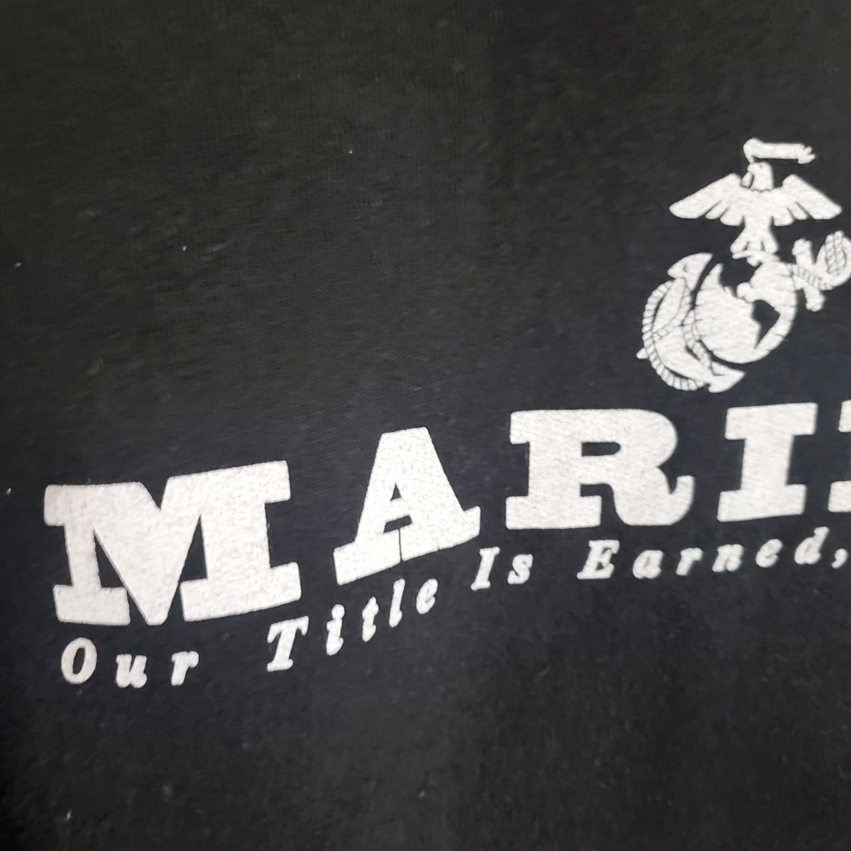 Gildan VINTAGE US Marines Hoodie Mens M Black Jersey Sweatshirt Pullover White Graphic Gildan Size US M / EU 48-50 / 2 - 7 Thumbnail