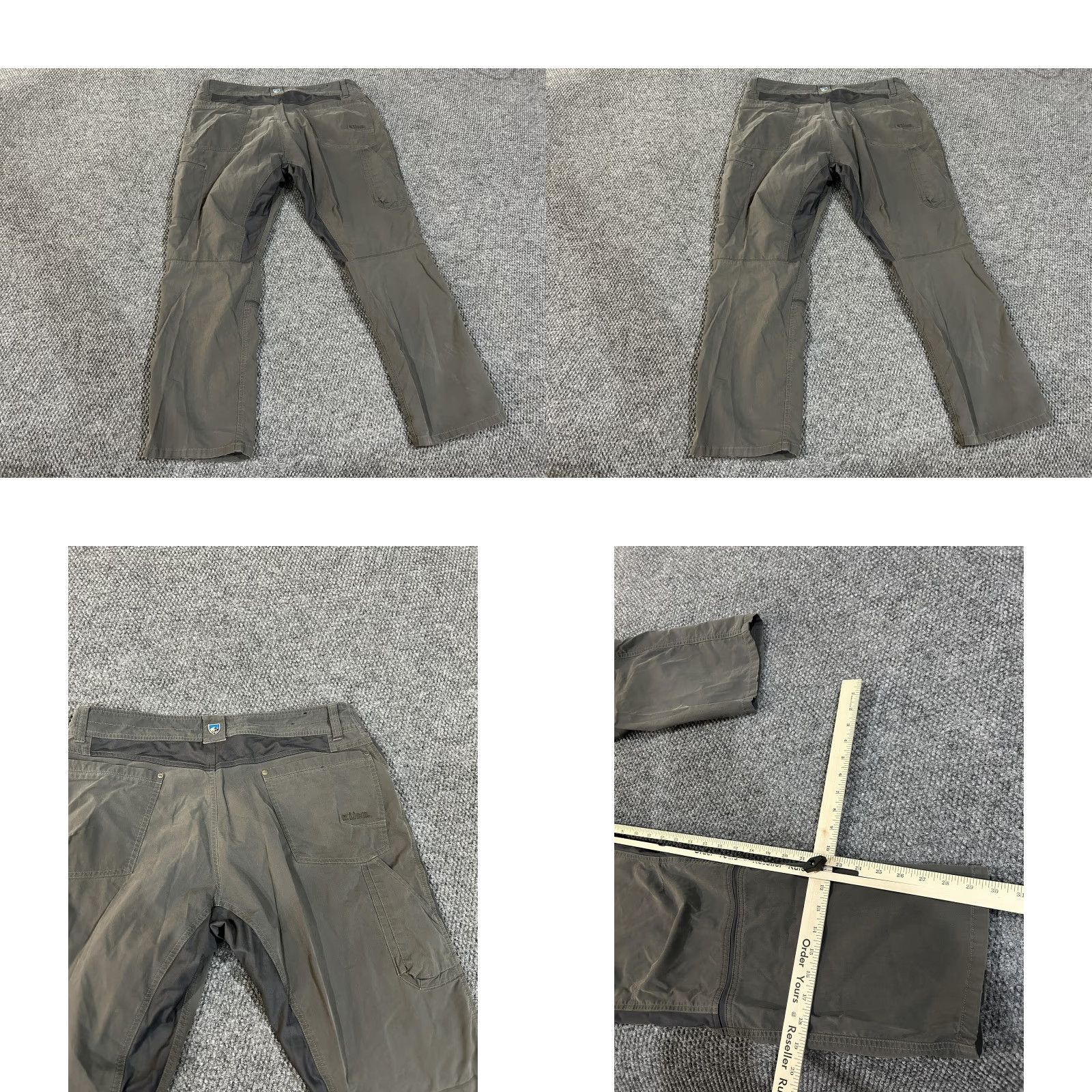 Vintage Kuhl Mens Cargo Pants 36x30 Gray Stretch Outdoor Hiking Travel Workwear Casual Five-Pocket Design Size US 36 / EU 52 - 9 Thumbnail