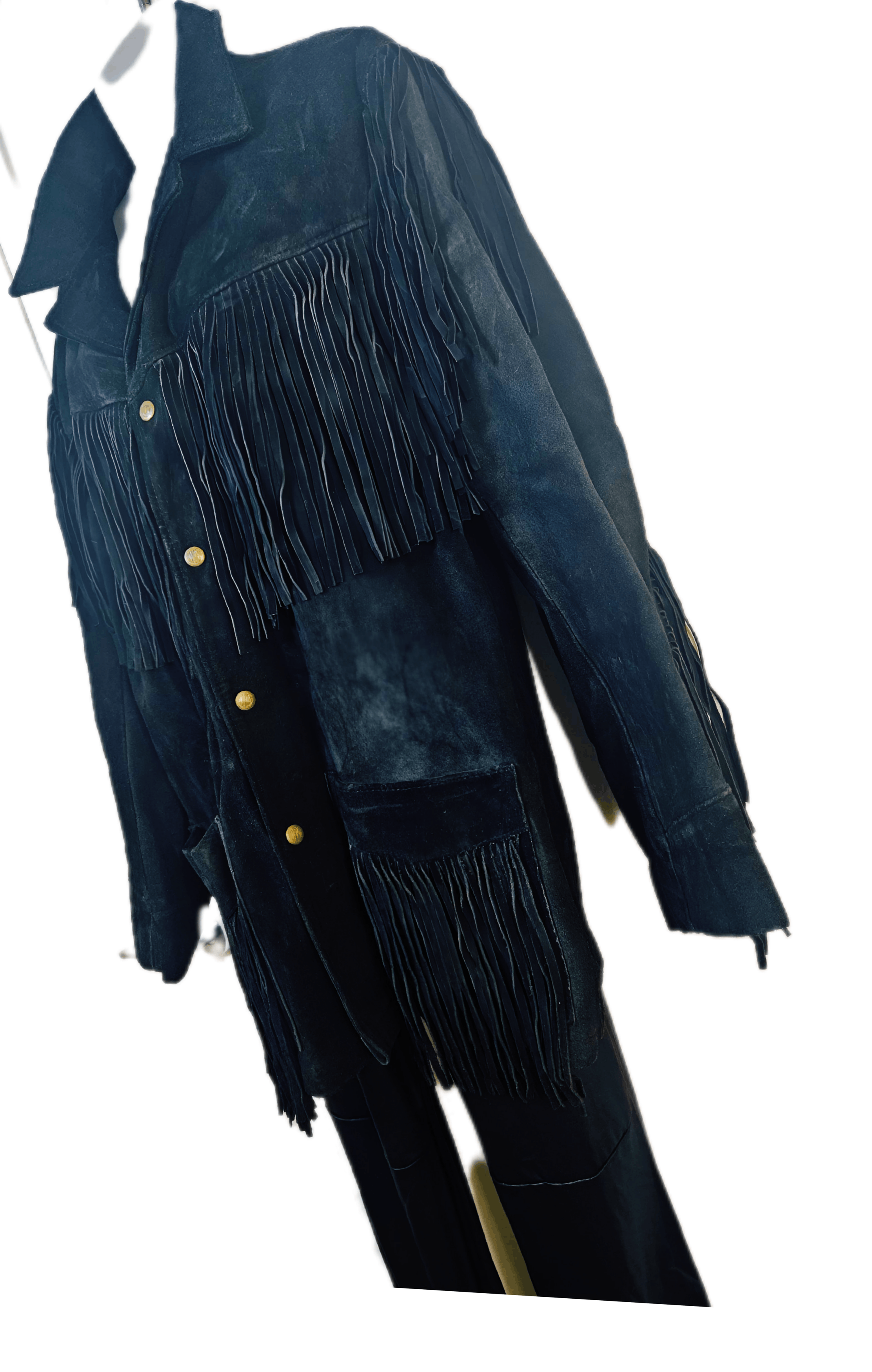 DKNY DKNY Rockstar 1980s Suede Fringe Jacket Men’s M Gently Used Size US M / EU 48-50 / 2 - 4 Thumbnail
