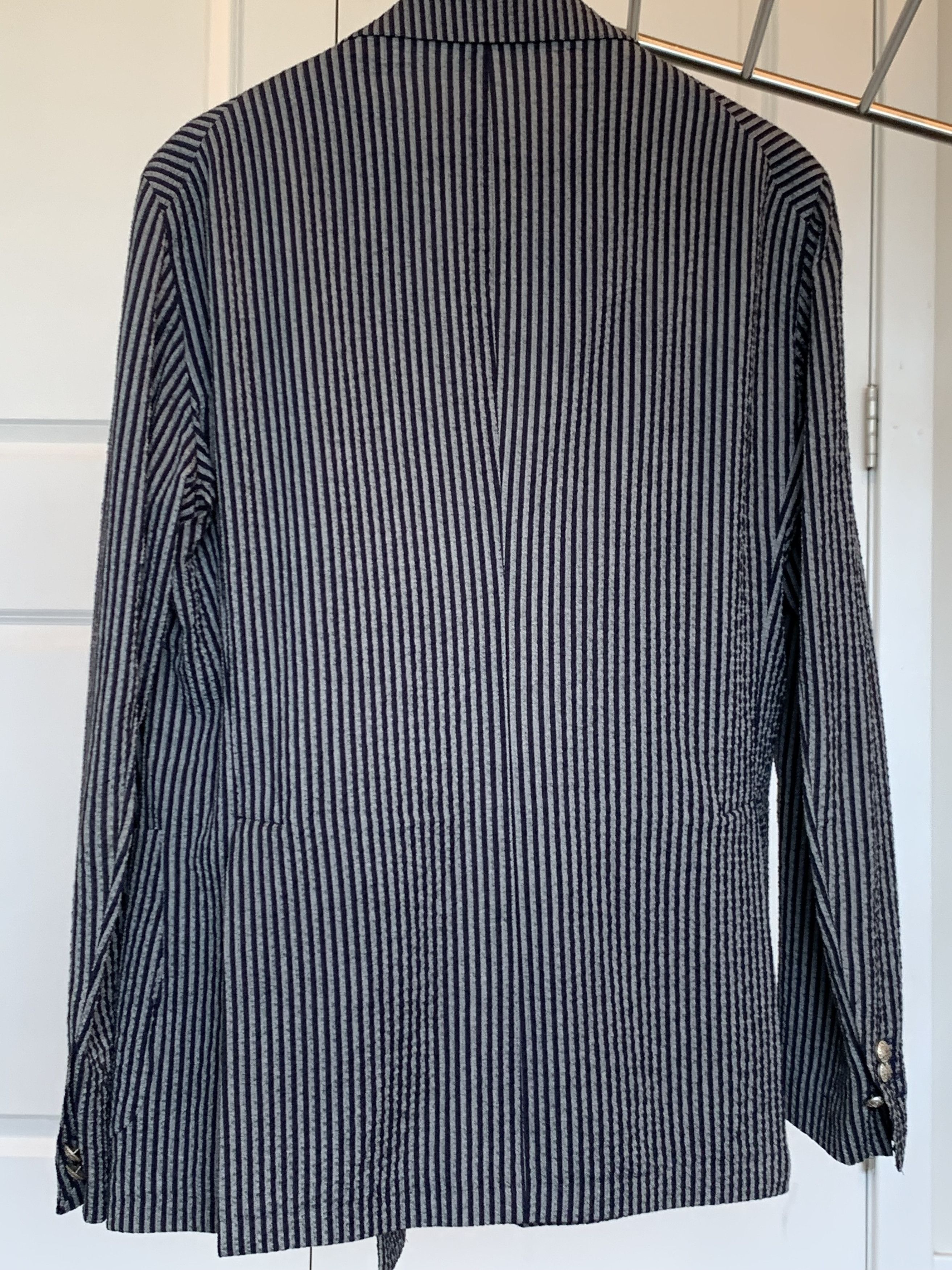 Tagliatore Tagliatore Seersucker Double Breasted Blazer IT 50 Size 40R - 3 Thumbnail