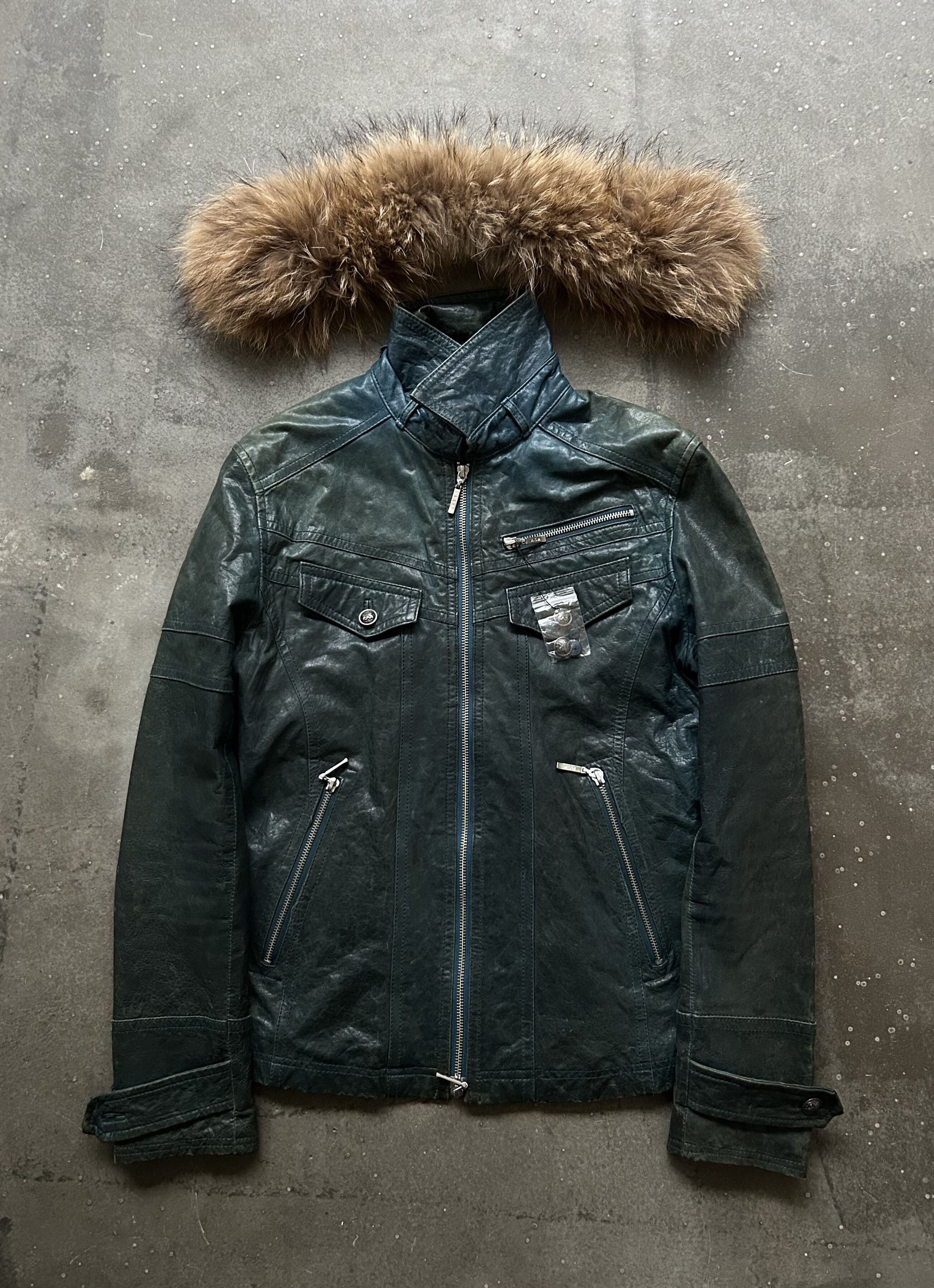 Japanese Brand Rattle Trap Fur Collar Red Leather Jacket | Grailed