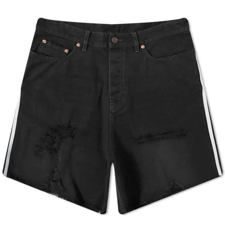 Balenciaga o1s1wg110824 Baggy Shorts in Matte Black Size US 28 / EU 44 - 1 Thumbnail