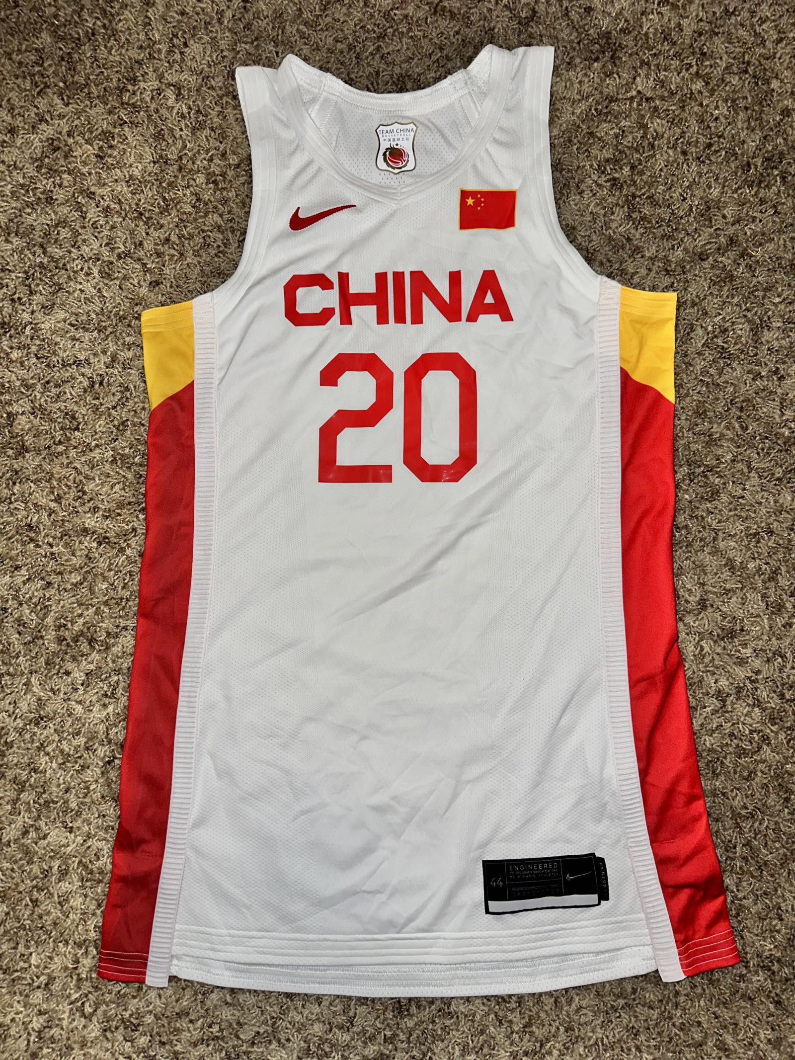 image of Nike 2020 Tokyo Olympic Game Issued Jersey China in White, Men's (Size Large)