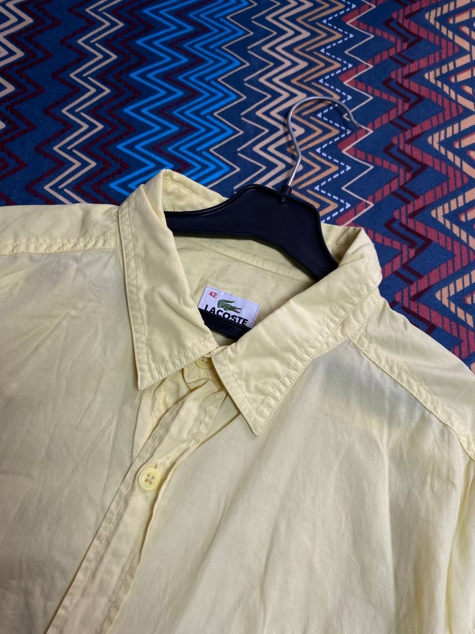Lacoste Vintage Y2K shirt yellow Lacoste logo streetwear Size US L / EU 52-54 / 3 - 9 Thumbnail