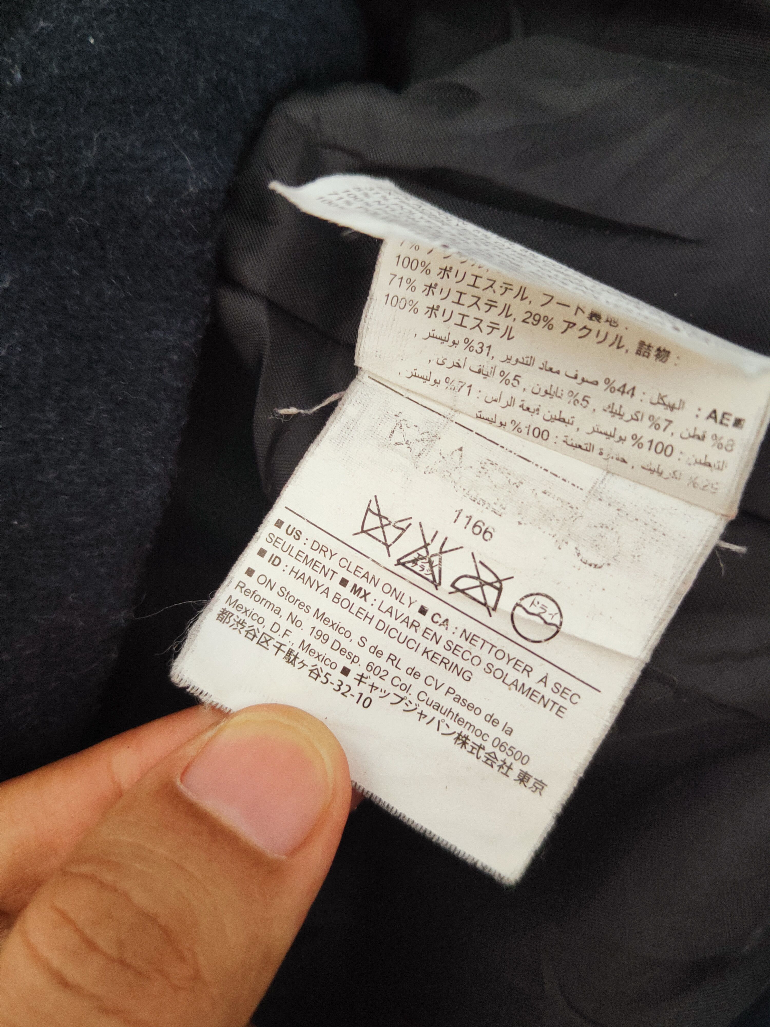 Old Navy × Vintage Vintage&rare design by Old Navy Dark Blue Wool Hoodie Coats Size US L / EU 52-54 / 3 - 10 Thumbnail