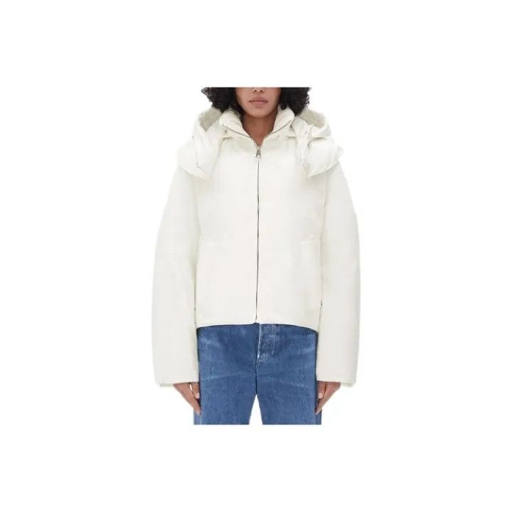 Bottega Veneta Bottega Veneta White Detachable Hooded Jacket Size S / US 4 / IT 40 - 1 Thumbnail