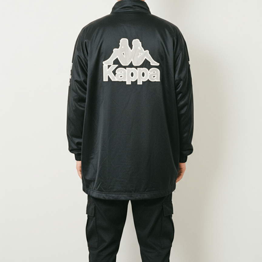 Kappa Vintage Kappa Raincoat Long Jacket Embroidery Size US L / EU 52-54 / 3 - 1 Thumbnail