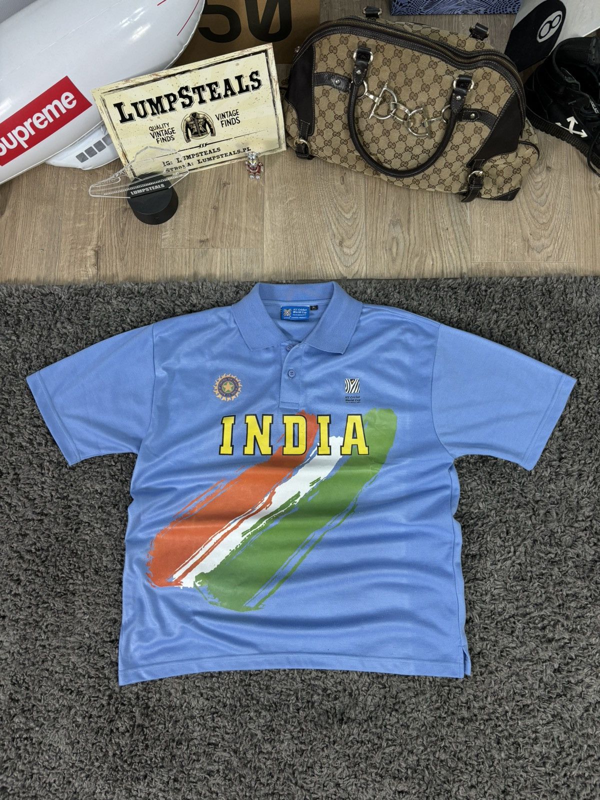 Japanese Brand × Vintage Vintage Hip Hop Boxy India Cricket Jersey Skate Y2K Sport Size US XL / EU 56 / 4 - 1 Thumbnail